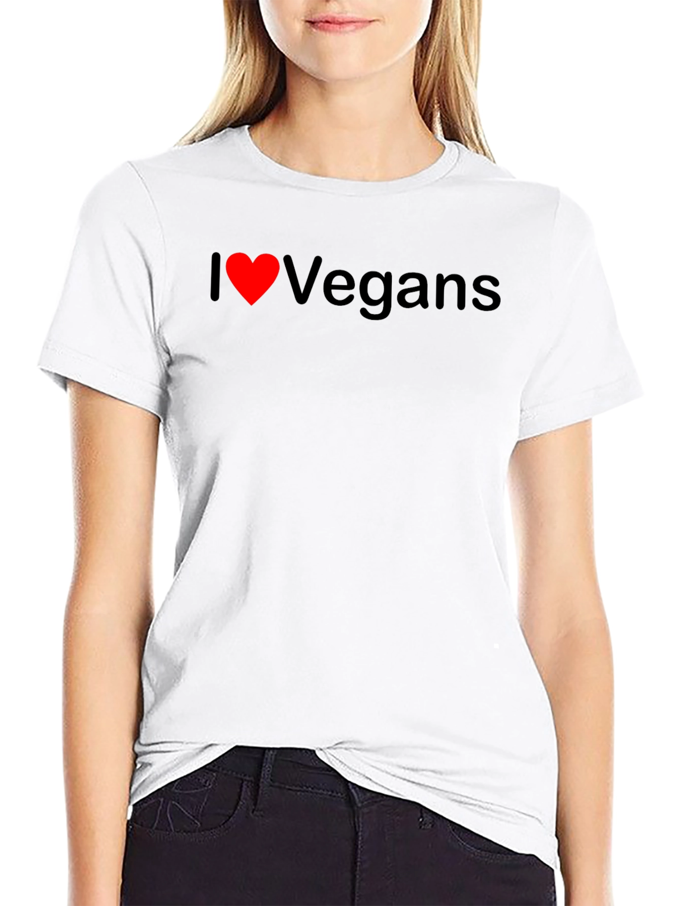 I Heart Vegans Black T-Shirt - Show Your Love!
