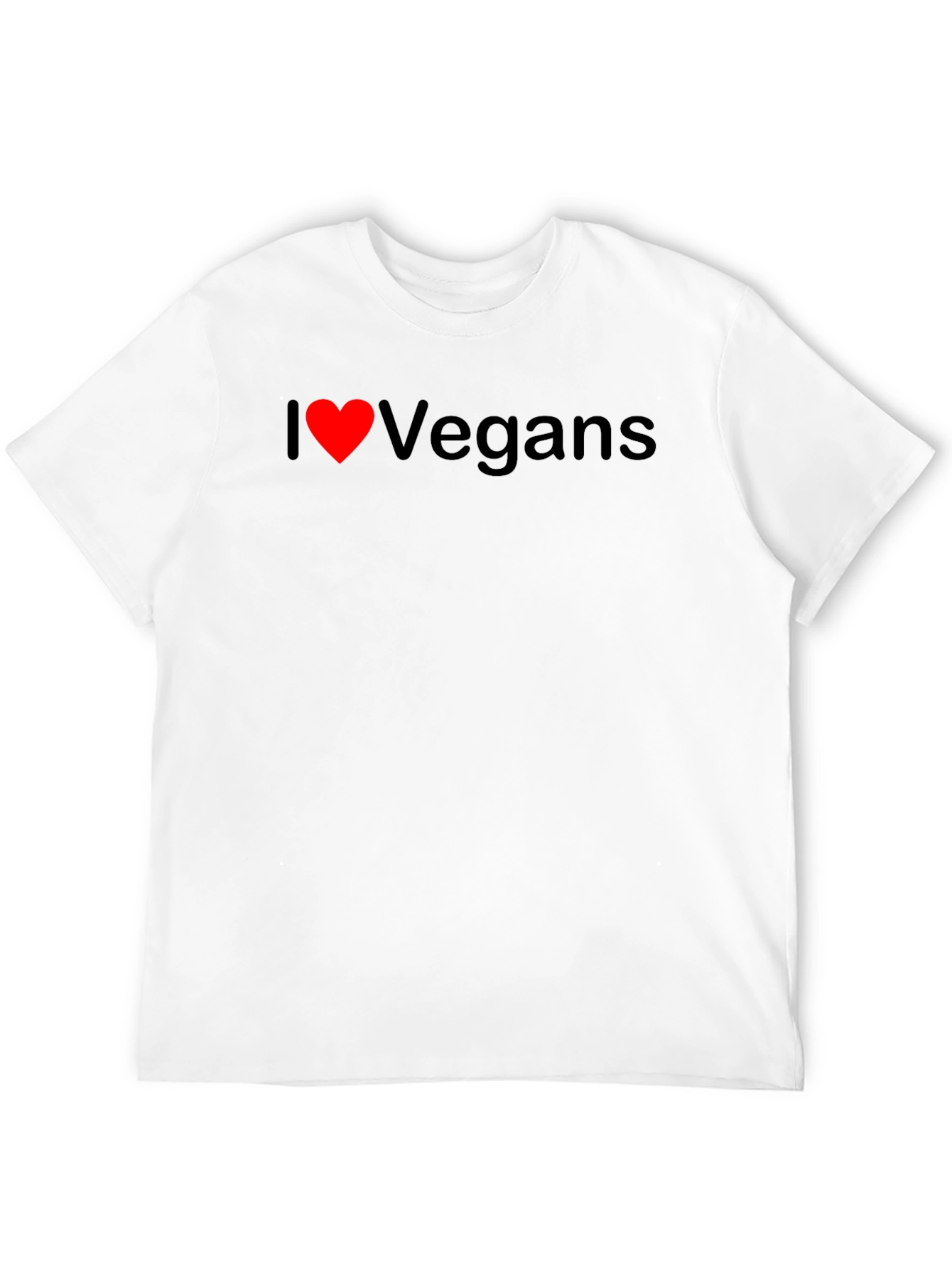 I Heart Vegans Black T-Shirt - Show Your Love!