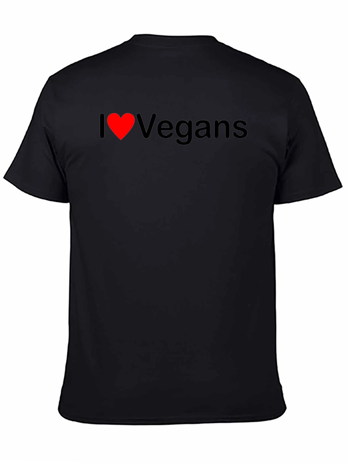 I Heart Vegans Black T-Shirt - Show Your Love!