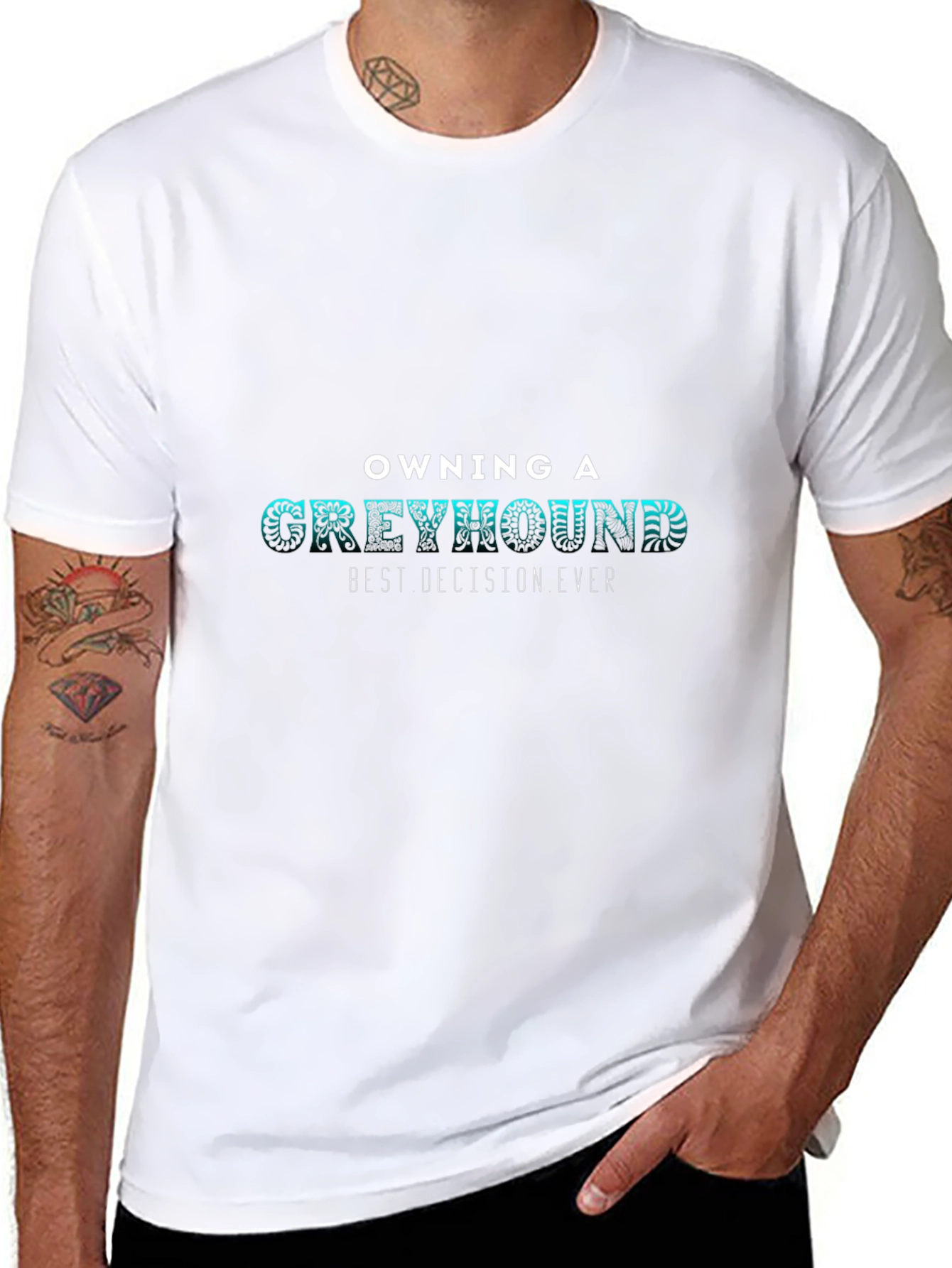 Greyhound Lover Tee - Best Decision Ever T-Shirt