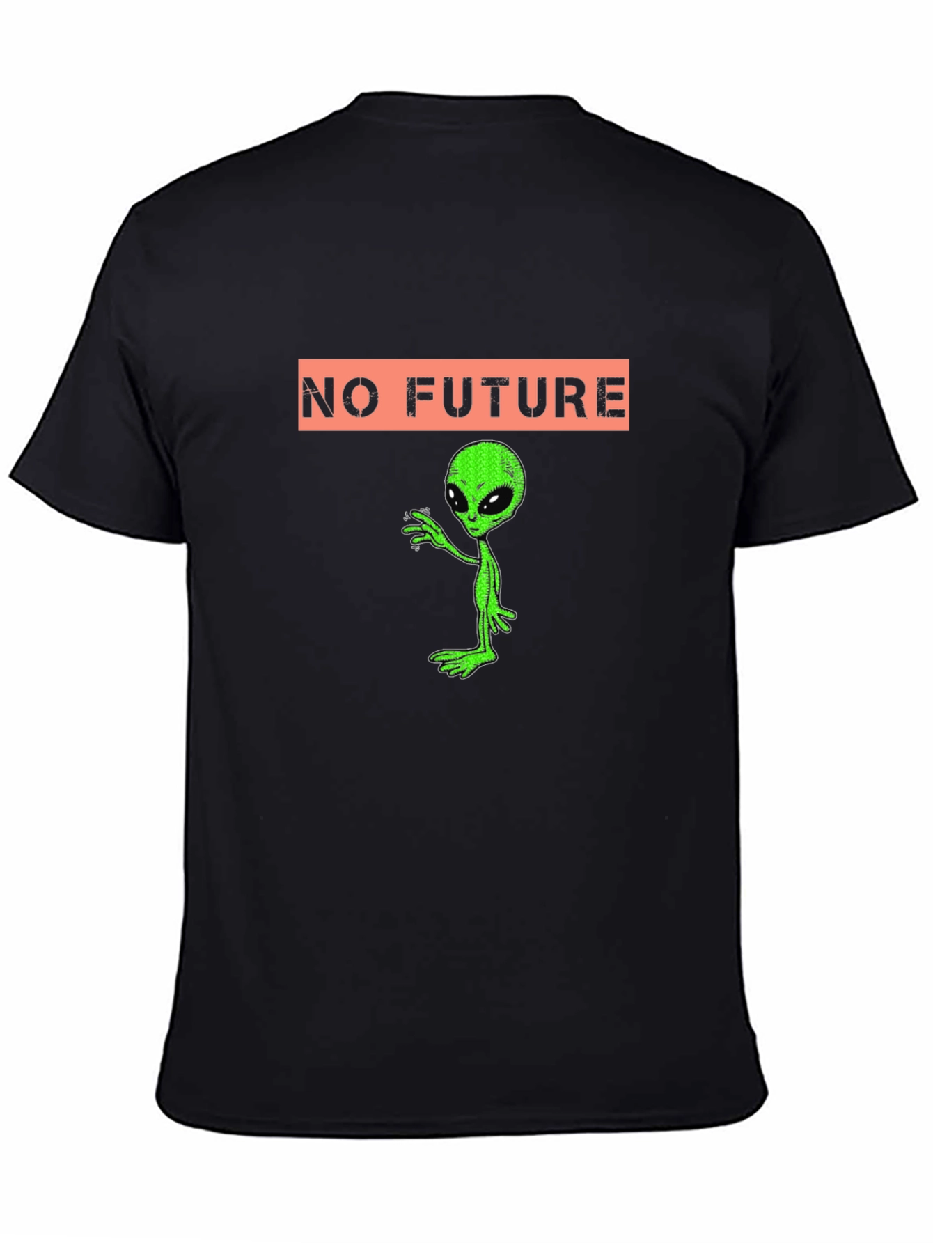 No Future Alien Graphic Tee - Black