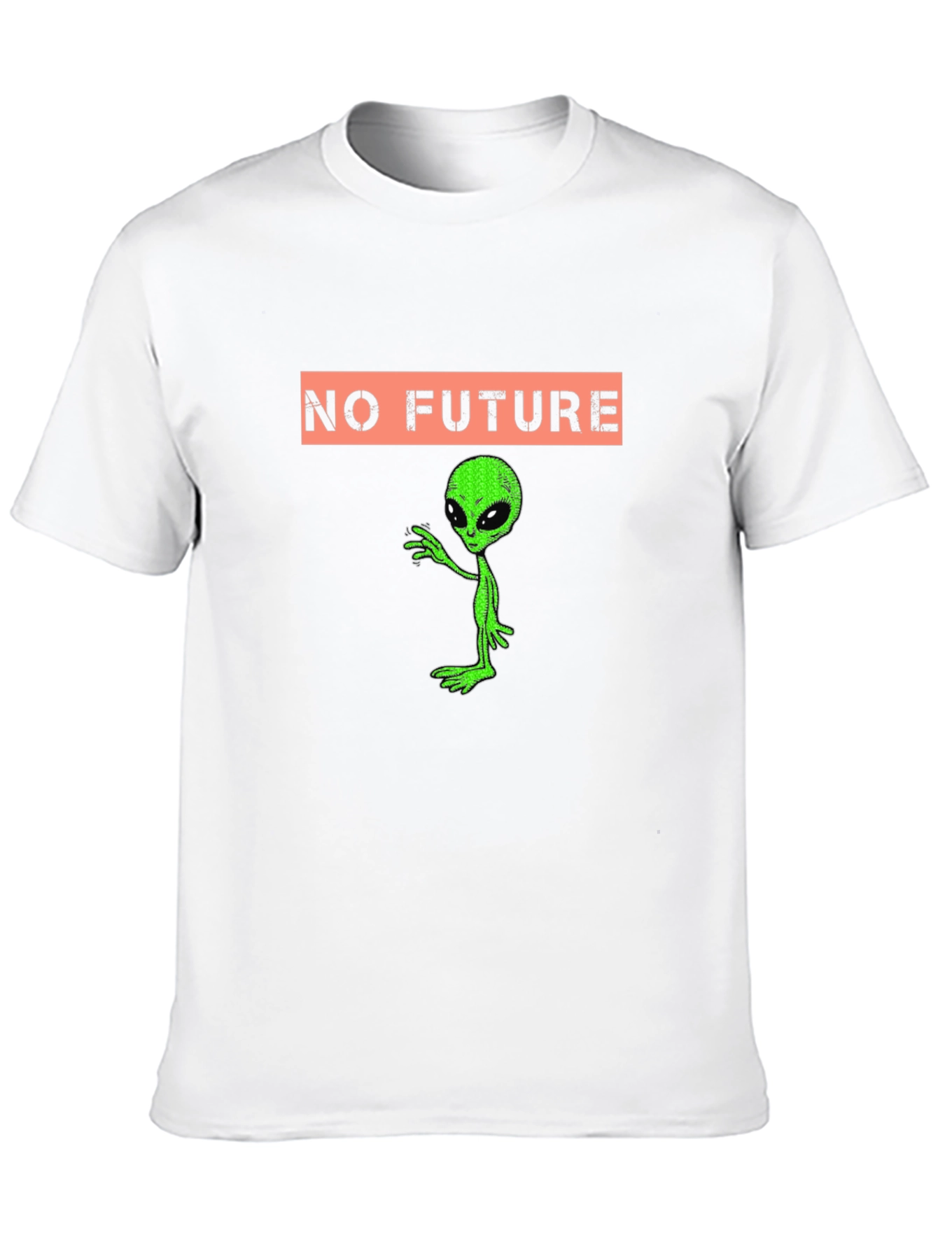 No Future Alien Graphic Tee - Black