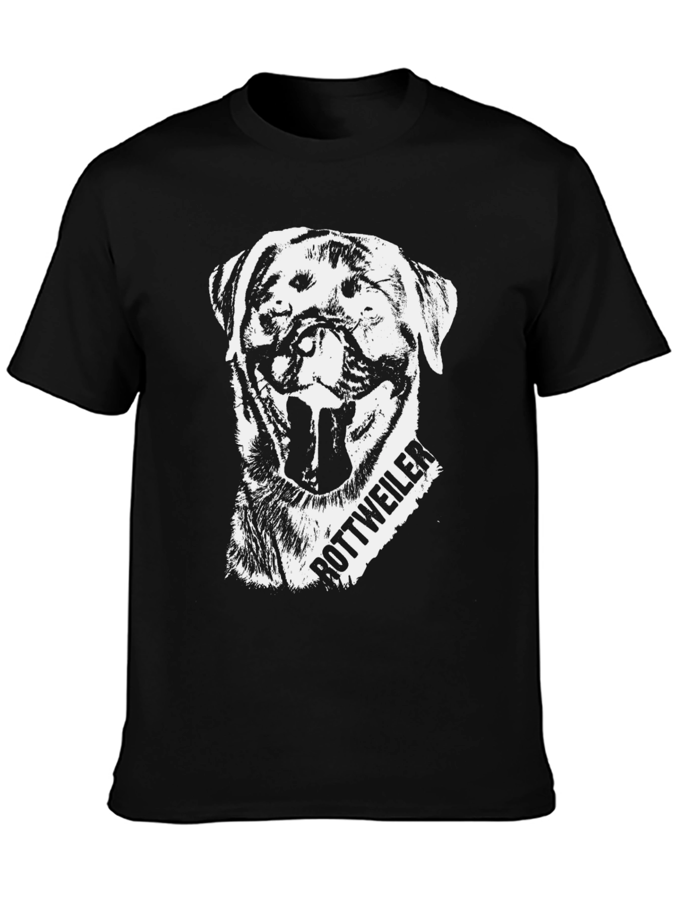 Rottweiler Dog Graphic Black T-Shirt