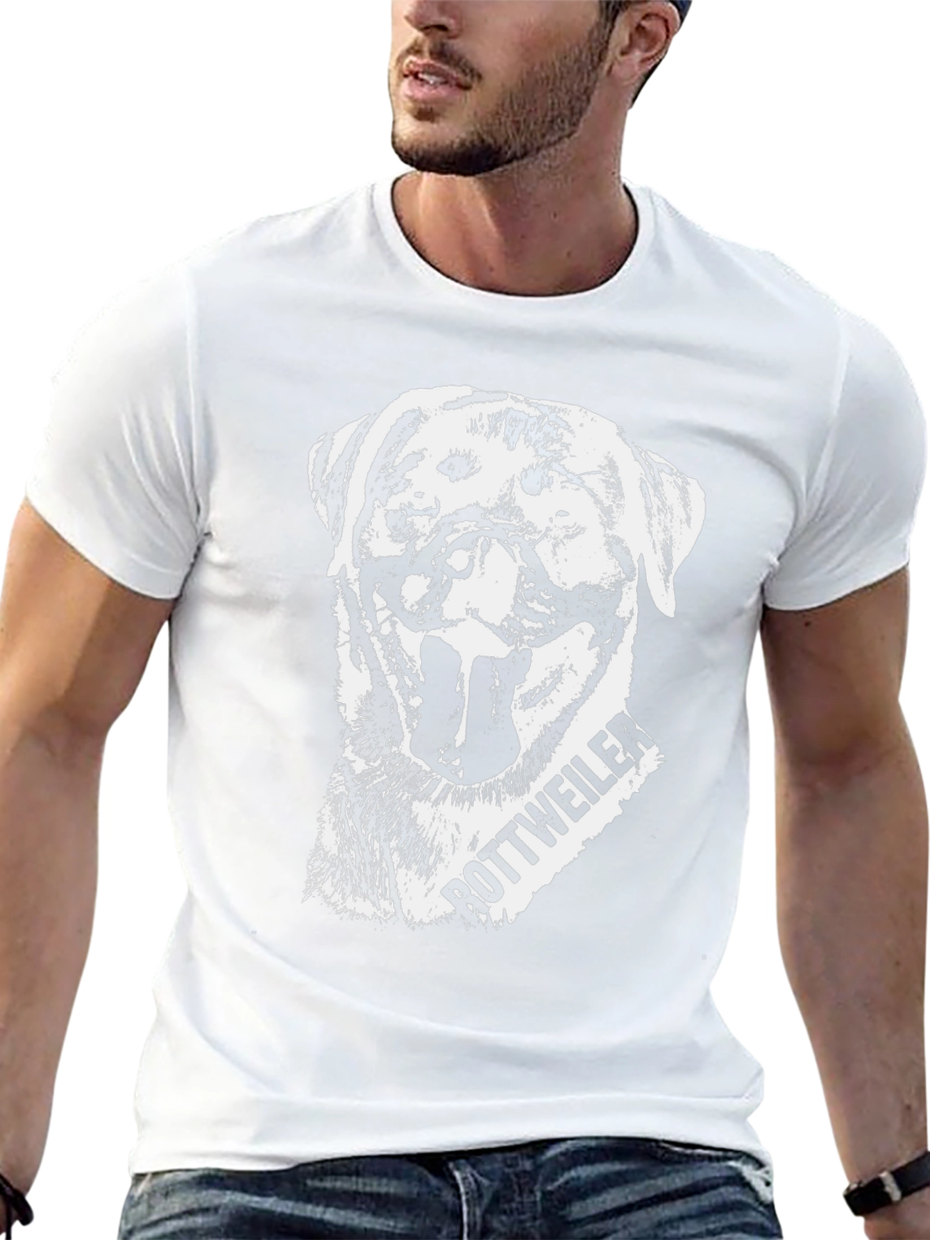 Rottweiler Dog Graphic Black T-Shirt