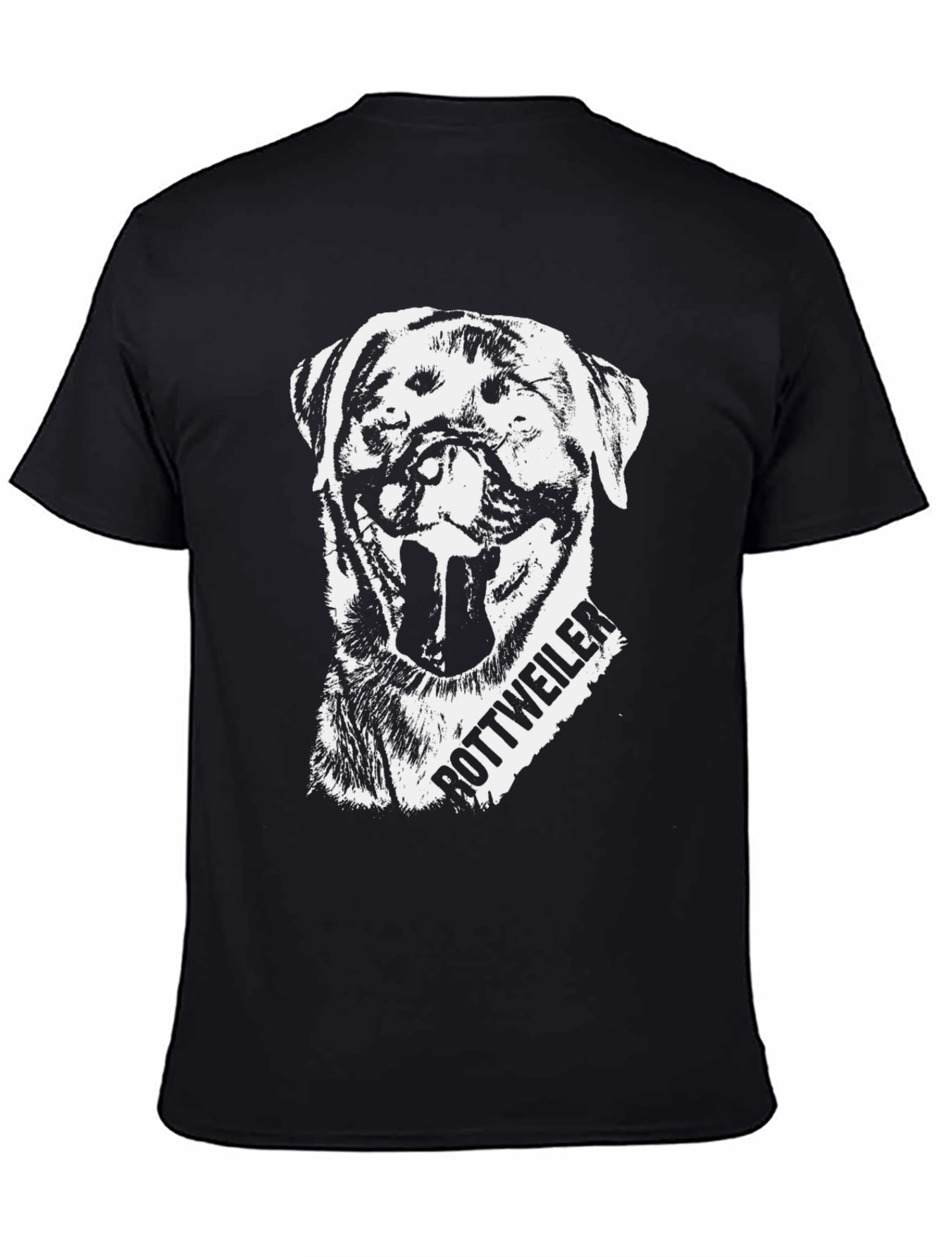 Rottweiler Dog Graphic Black T-Shirt