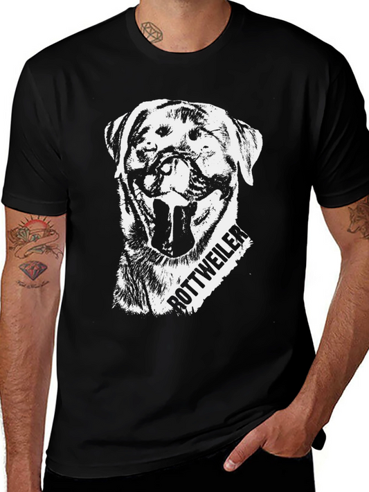 Rottweiler Dog Graphic Black T-Shirt