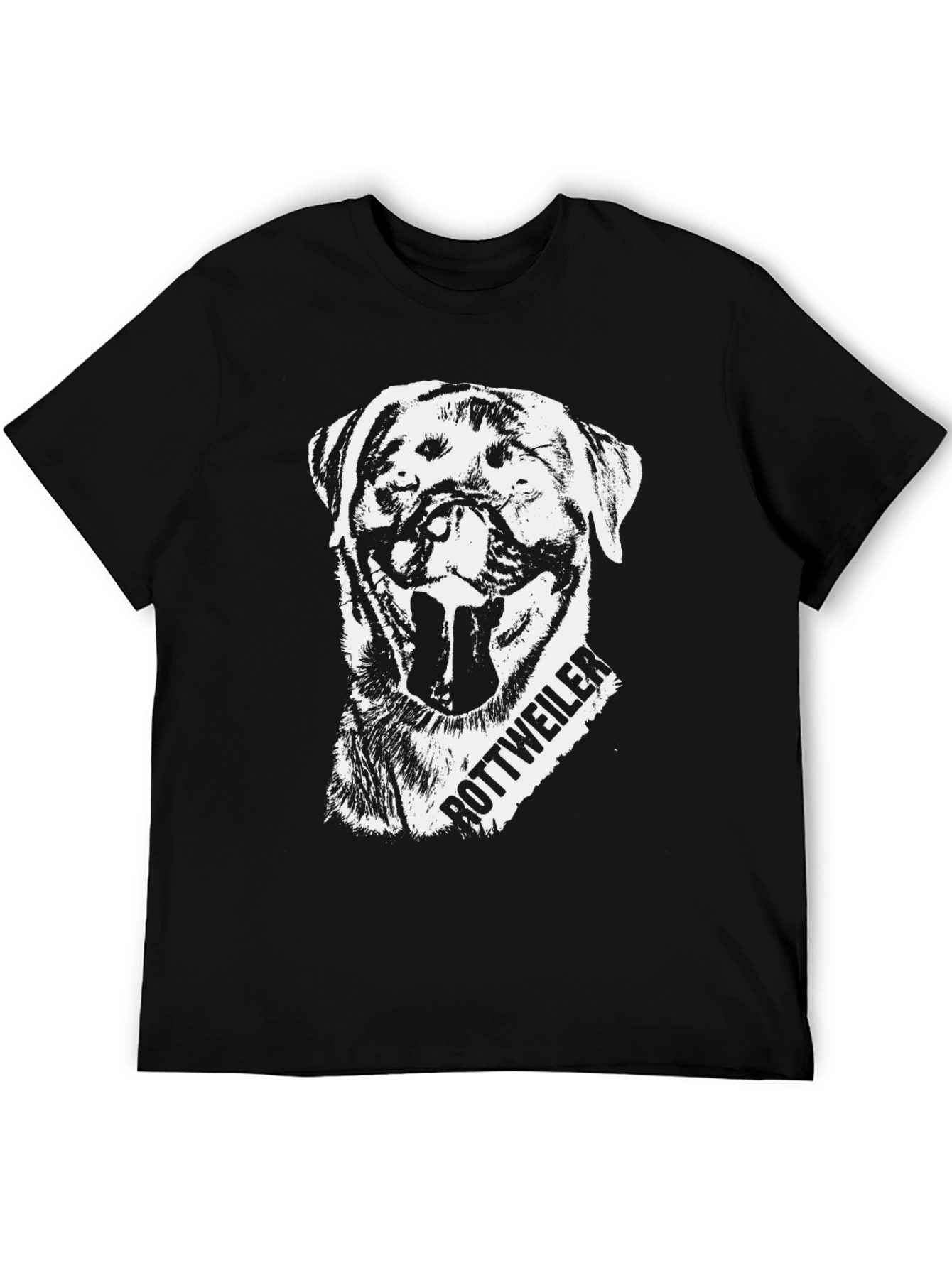 Rottweiler Dog Graphic Black T-Shirt