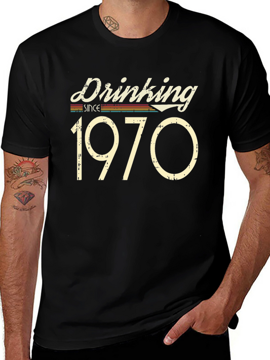 Drinking Since 1970 Black T-Shirt