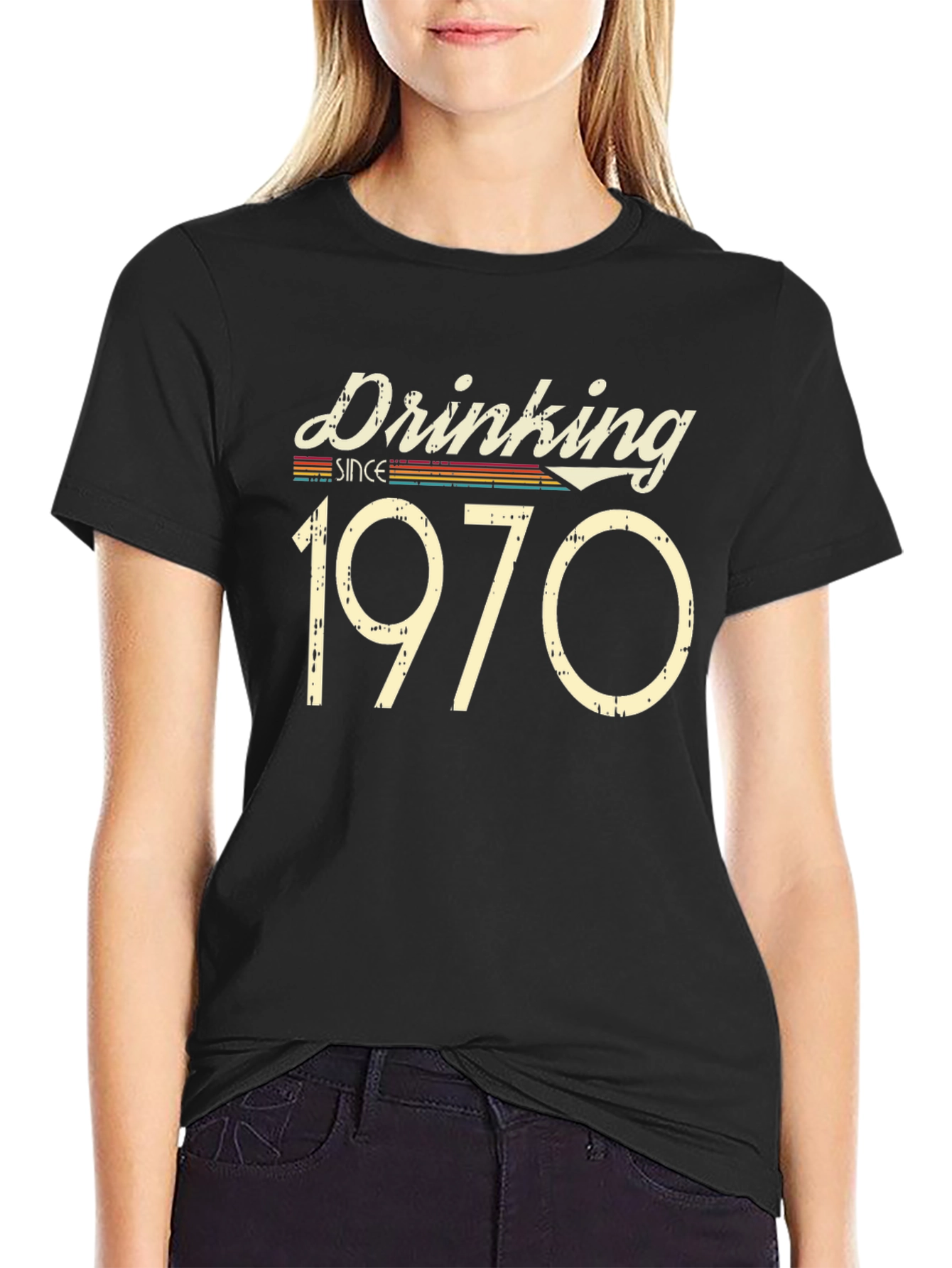 Drinking Since 1970 Black T-Shirt