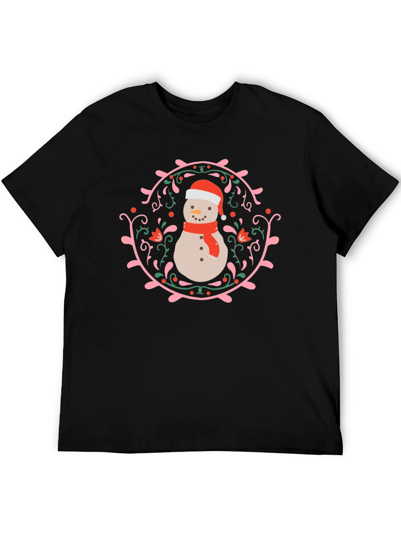Festive Snowman T-Shirt - Holiday Graphic Tee