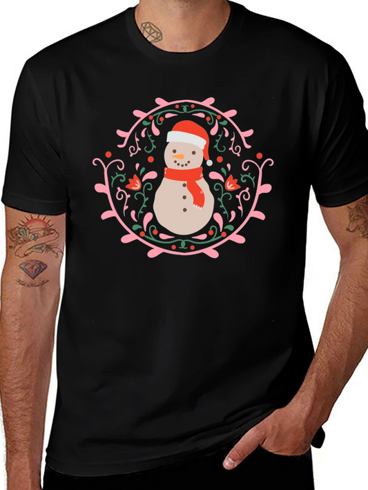 Festive Snowman T-Shirt - Holiday Graphic Tee