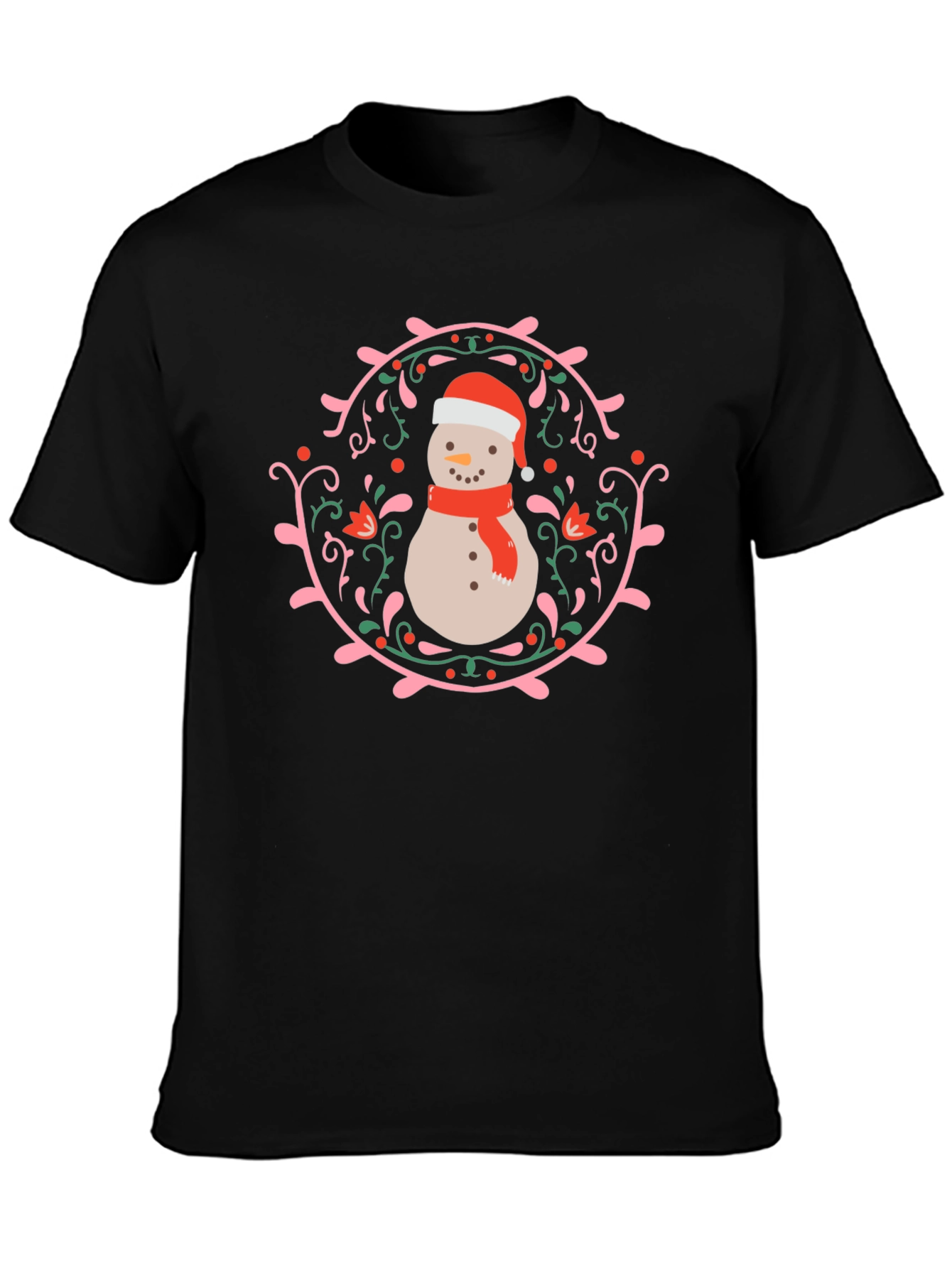 Festive Snowman T-Shirt - Holiday Graphic Tee