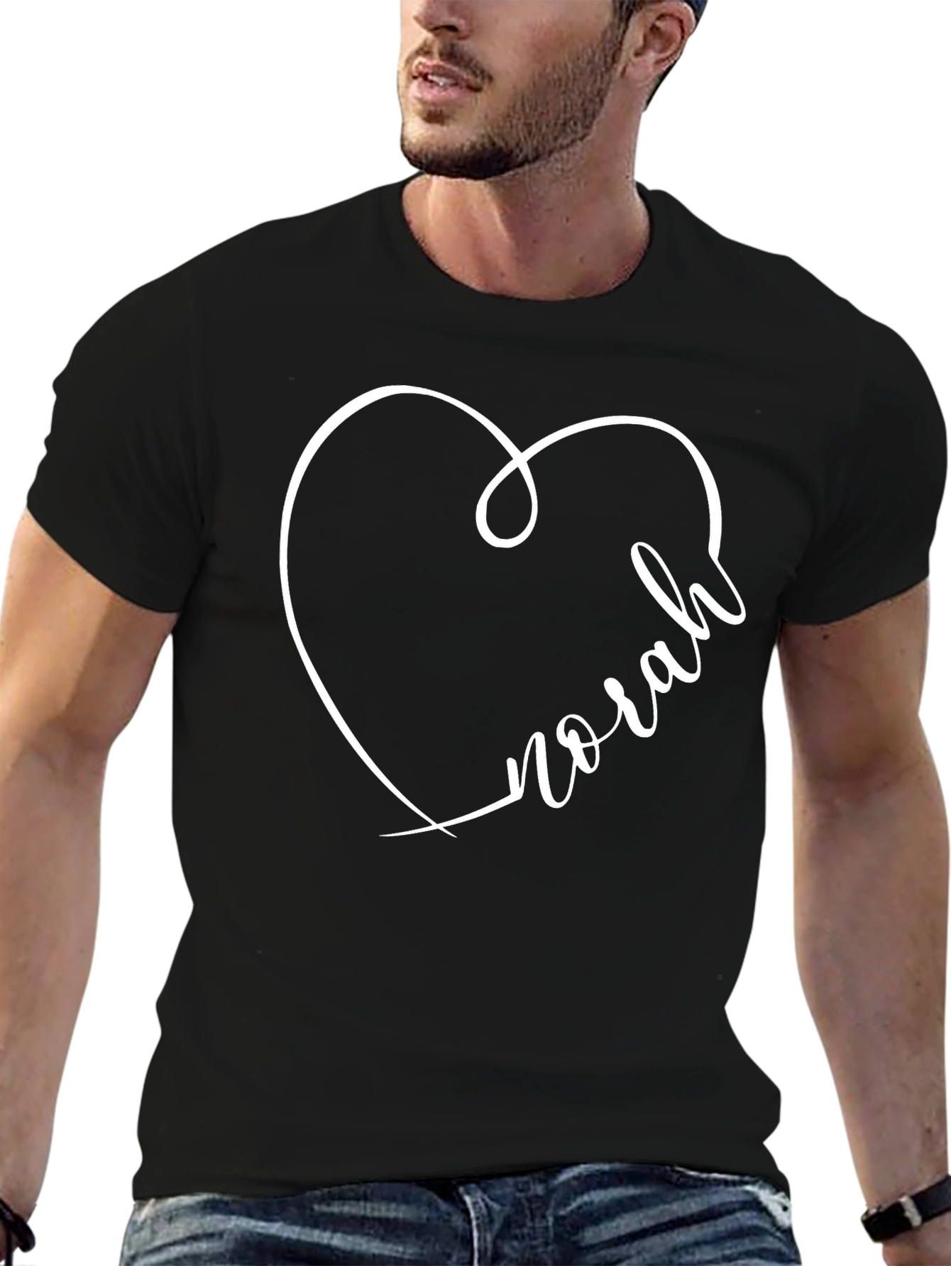 Norah Heart T-Shirt - Personalized Gift