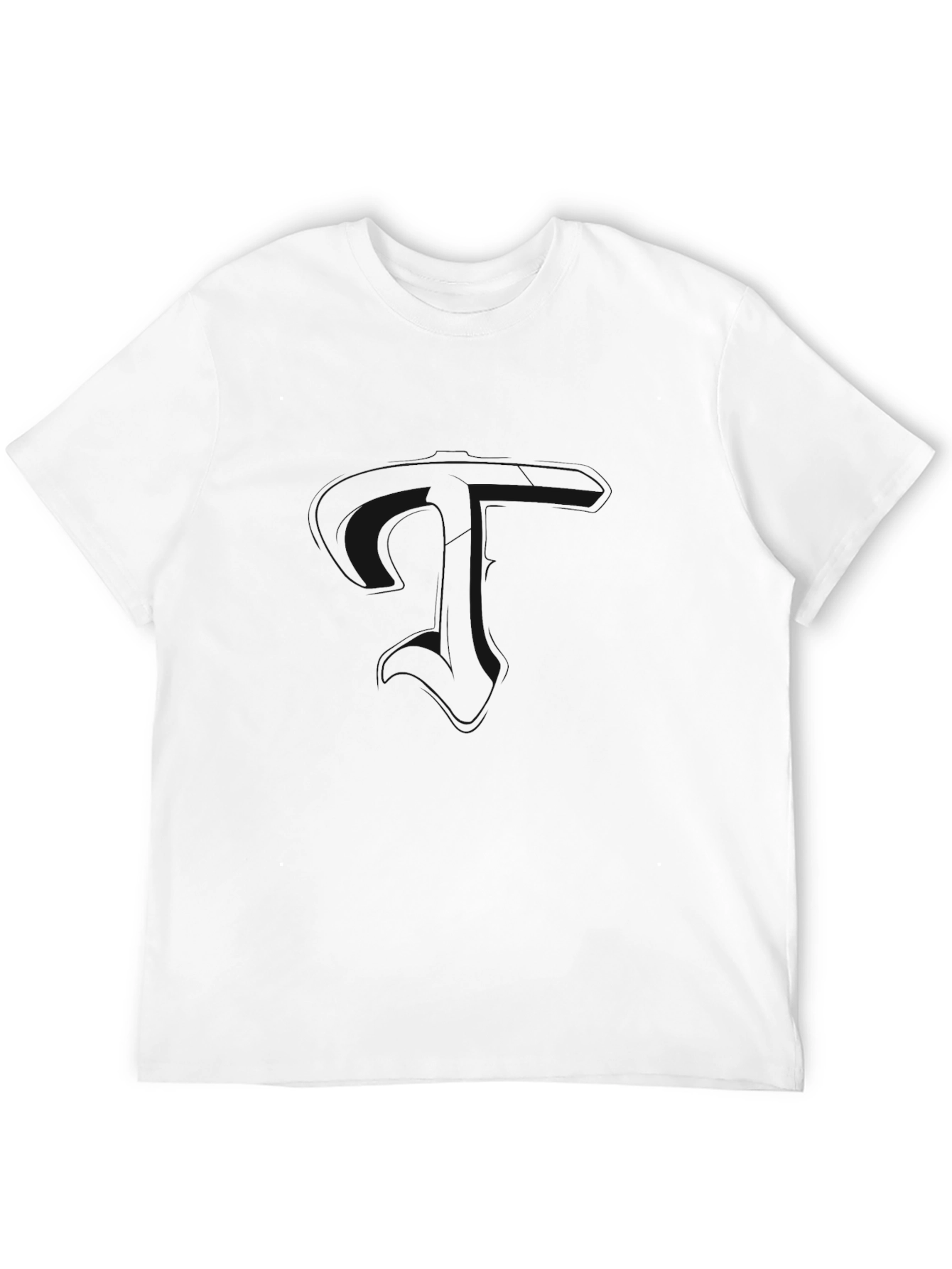 Mens Solid Black Crew Neck T-Shirt