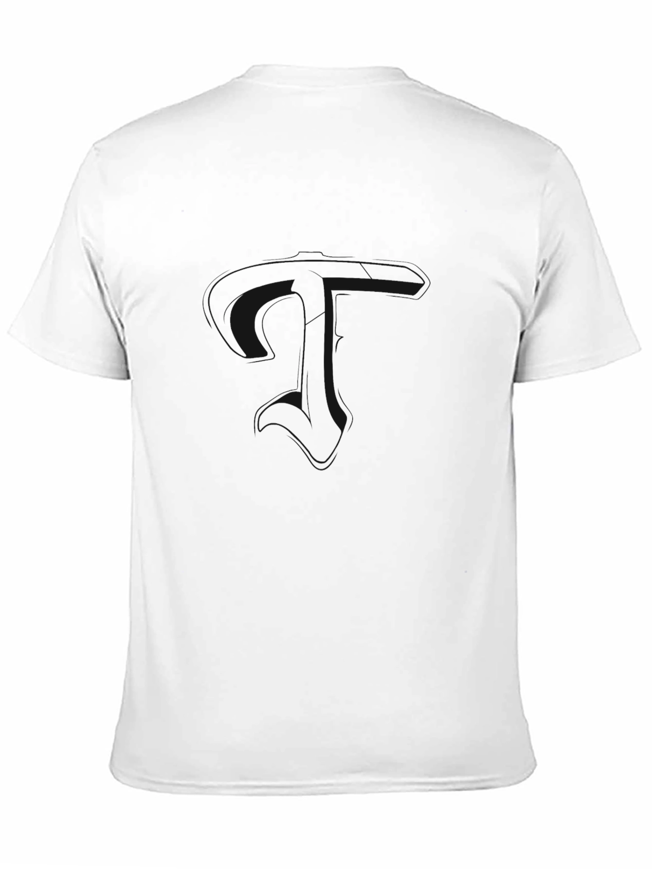 Mens Solid Black Crew Neck T-Shirt