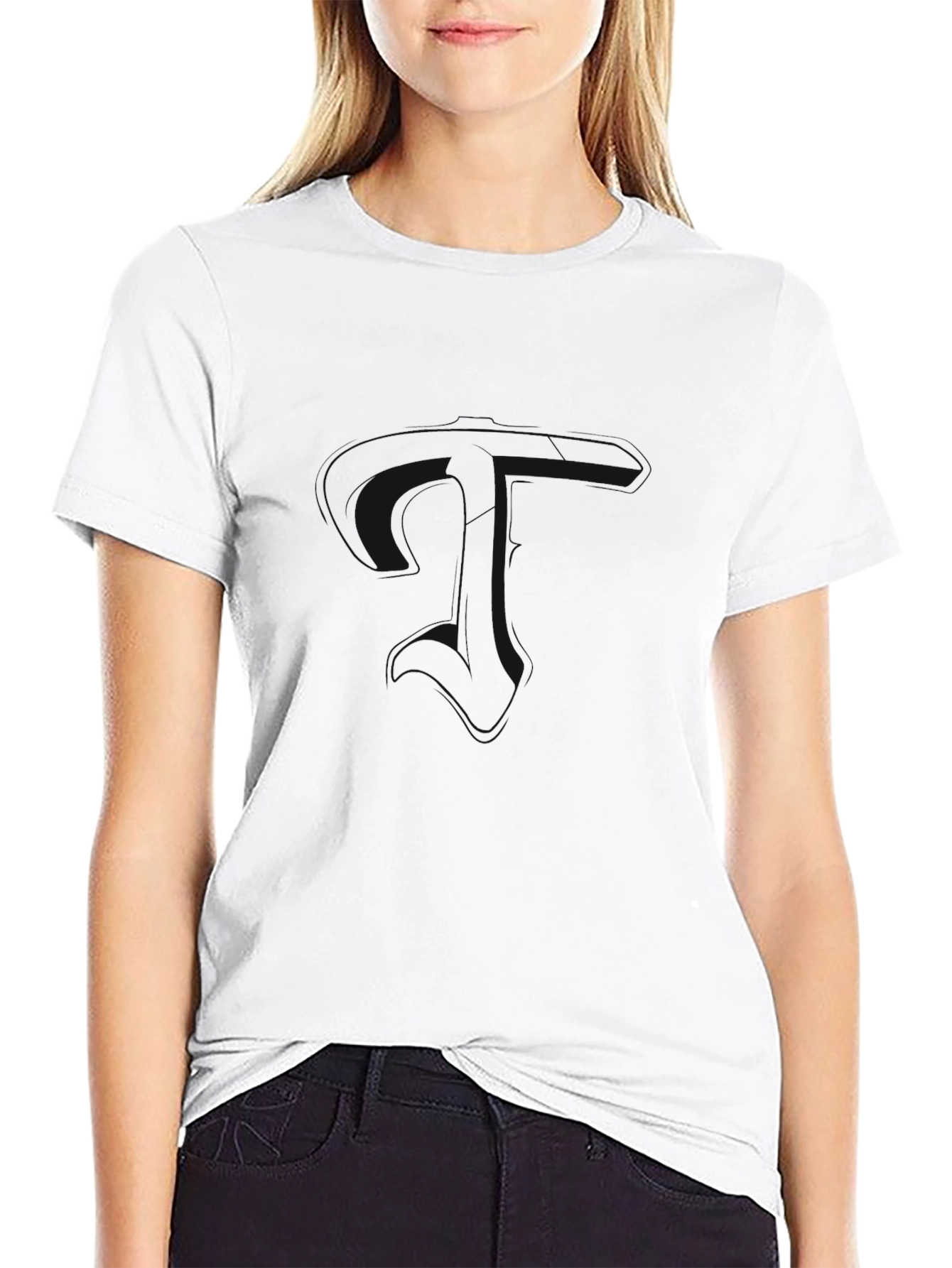 Mens Solid Black Crew Neck T-Shirt