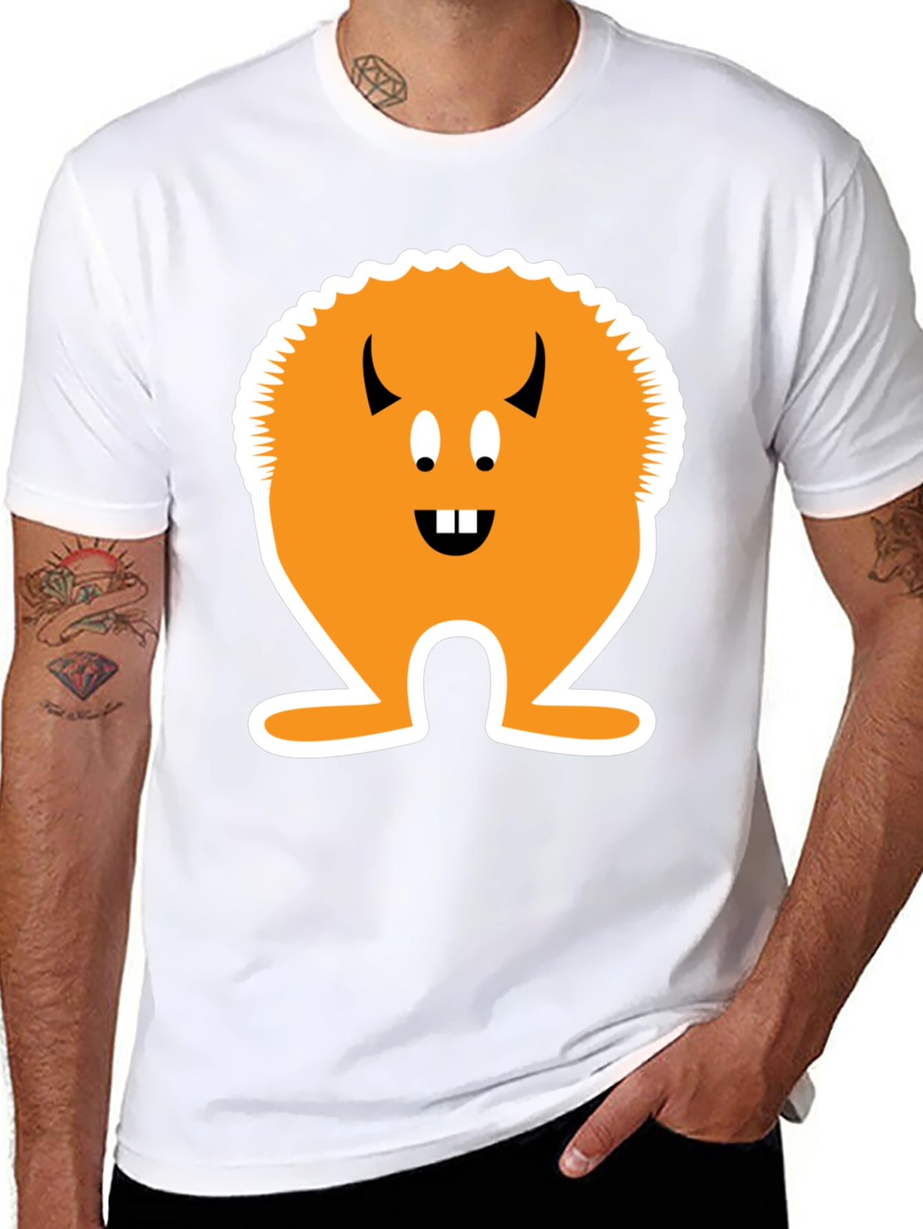 Monster Graphic T-Shirt - Black Cotton Tee
