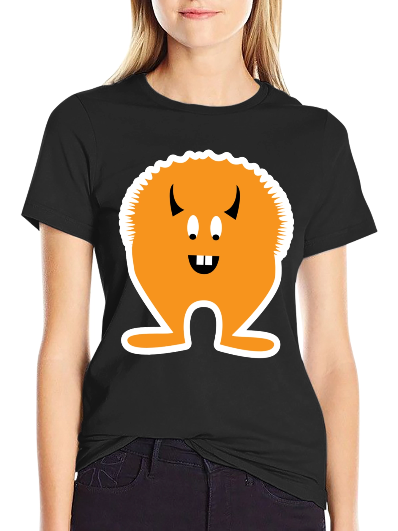 Monster Graphic T-Shirt - Black Cotton Tee