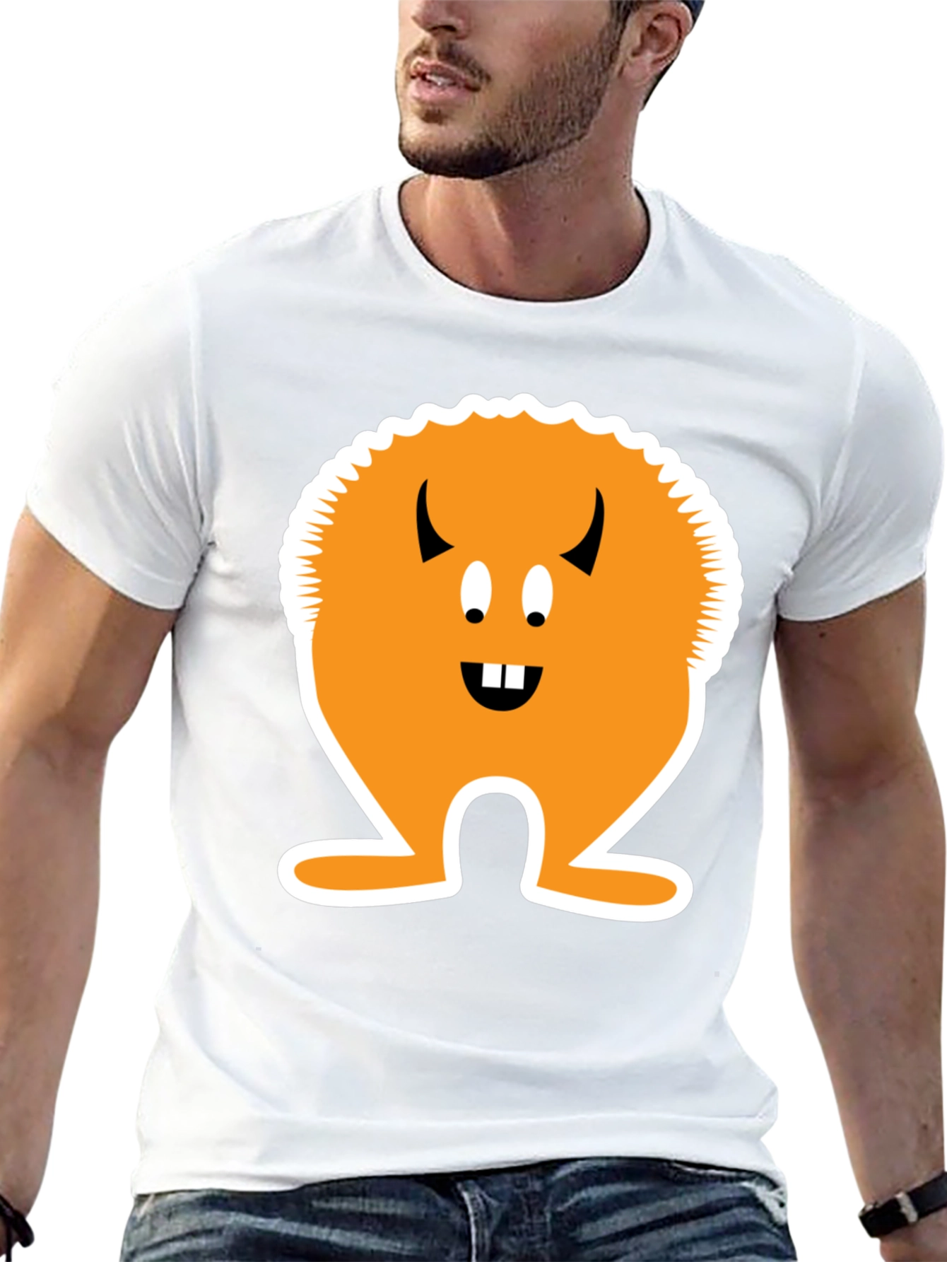 Monster Graphic T-Shirt - Black Cotton Tee