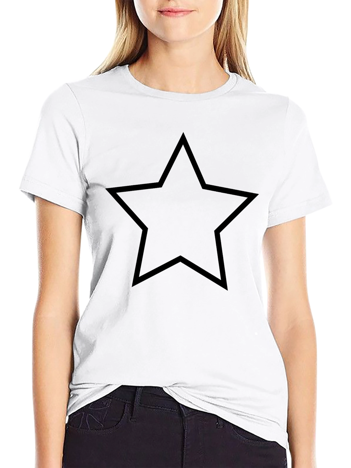 Black Star Graphic Tee - Mens Casual Top