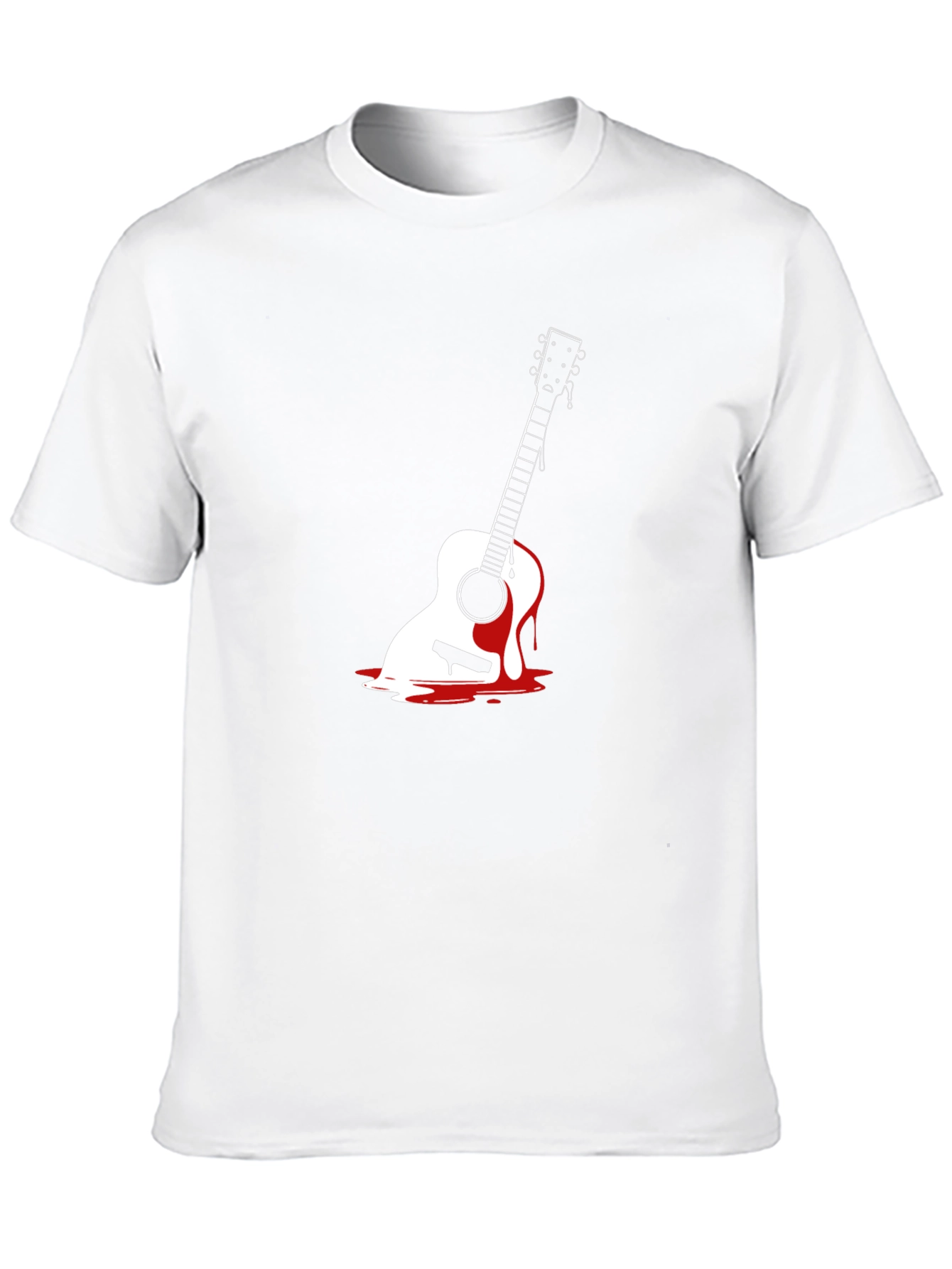 Melting Guitar Graphic Tee - Black