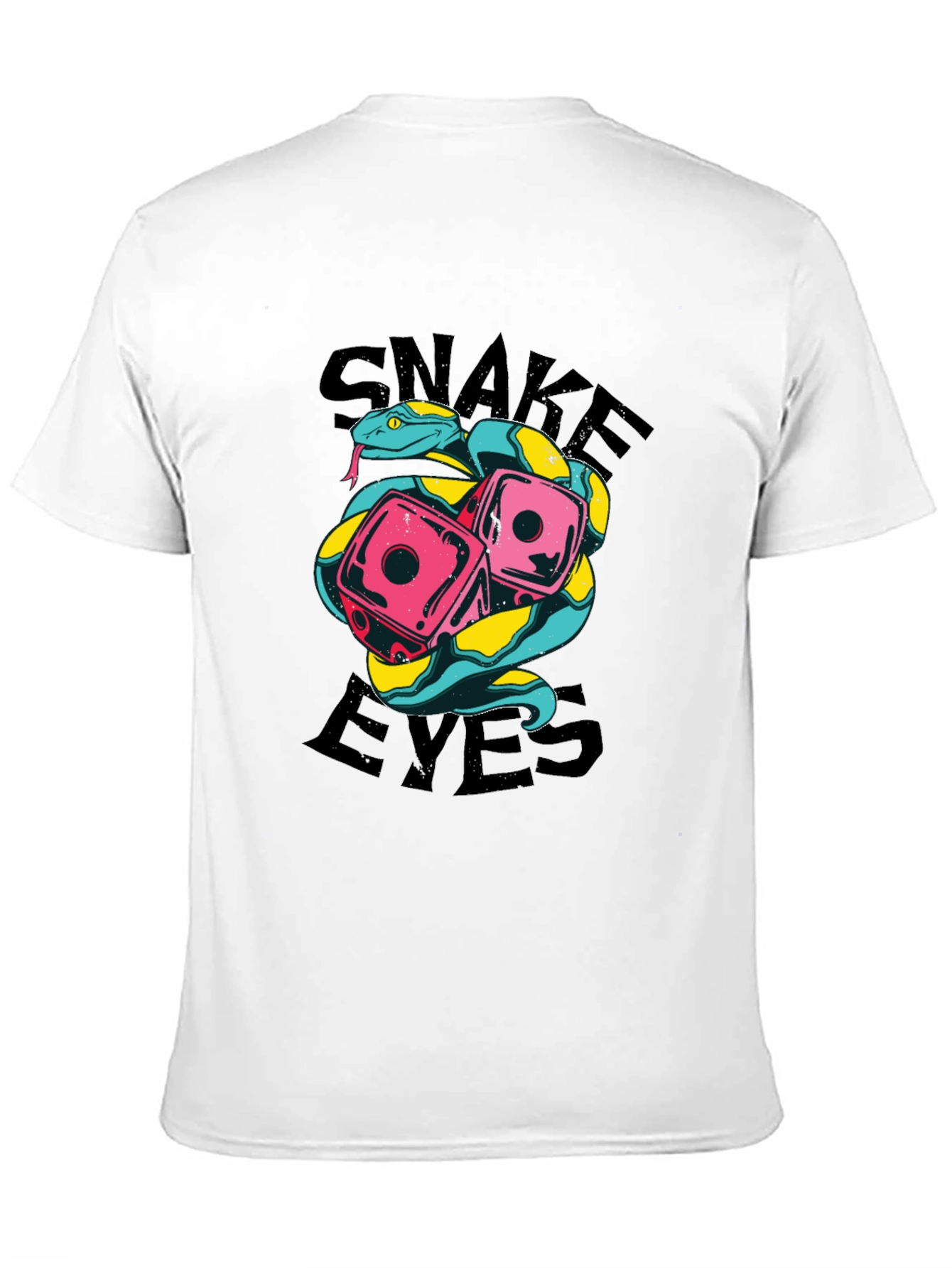 Snake Eyes Graphic Tee - Lucky Dice Design