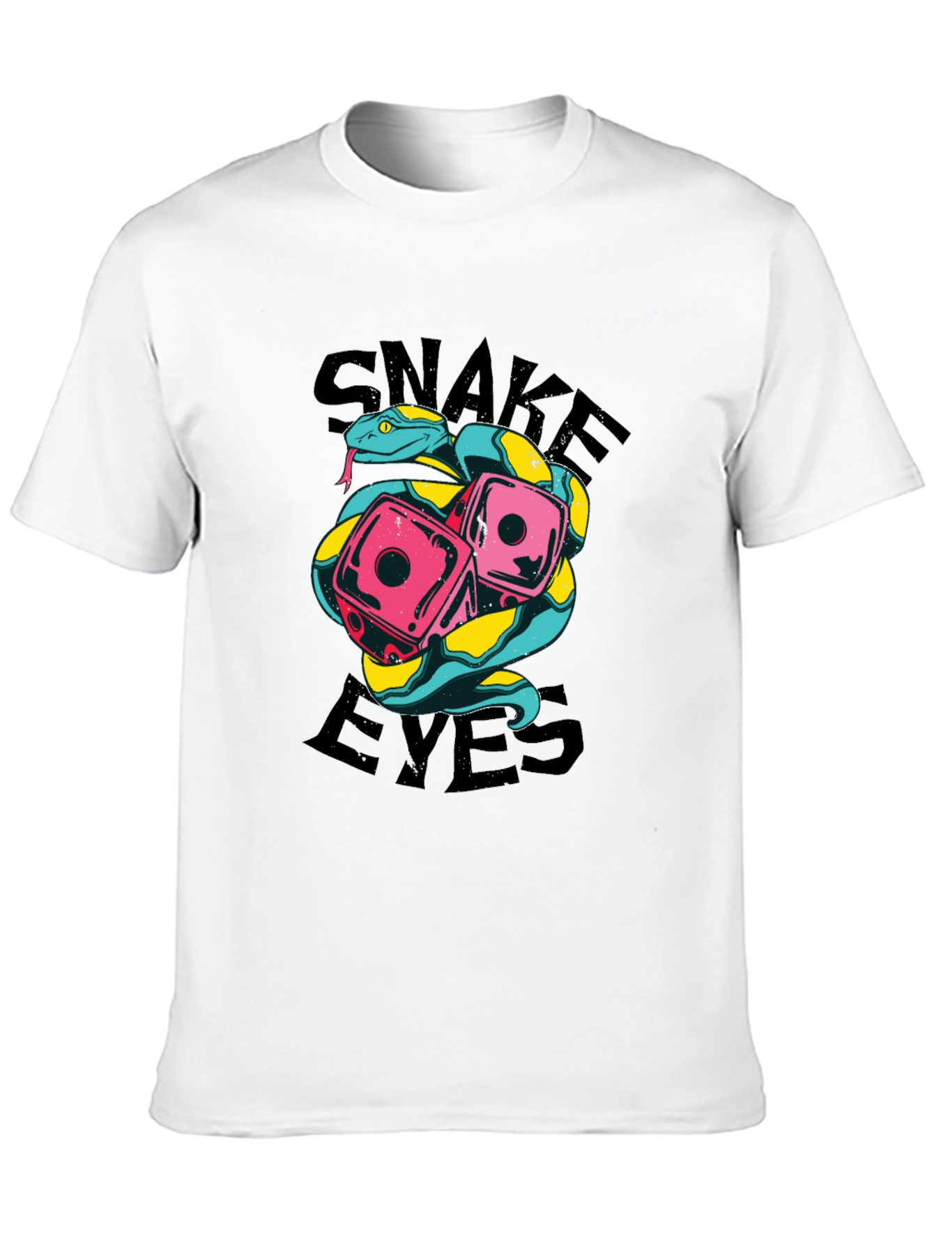 Snake Eyes Graphic Tee - Lucky Dice Design