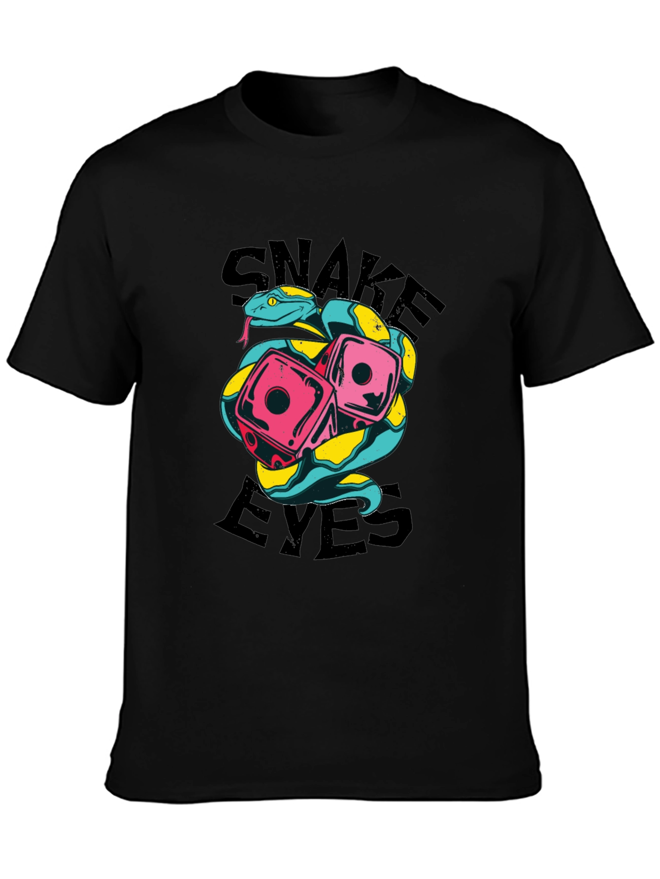 Snake Eyes Graphic Tee - Lucky Dice Design