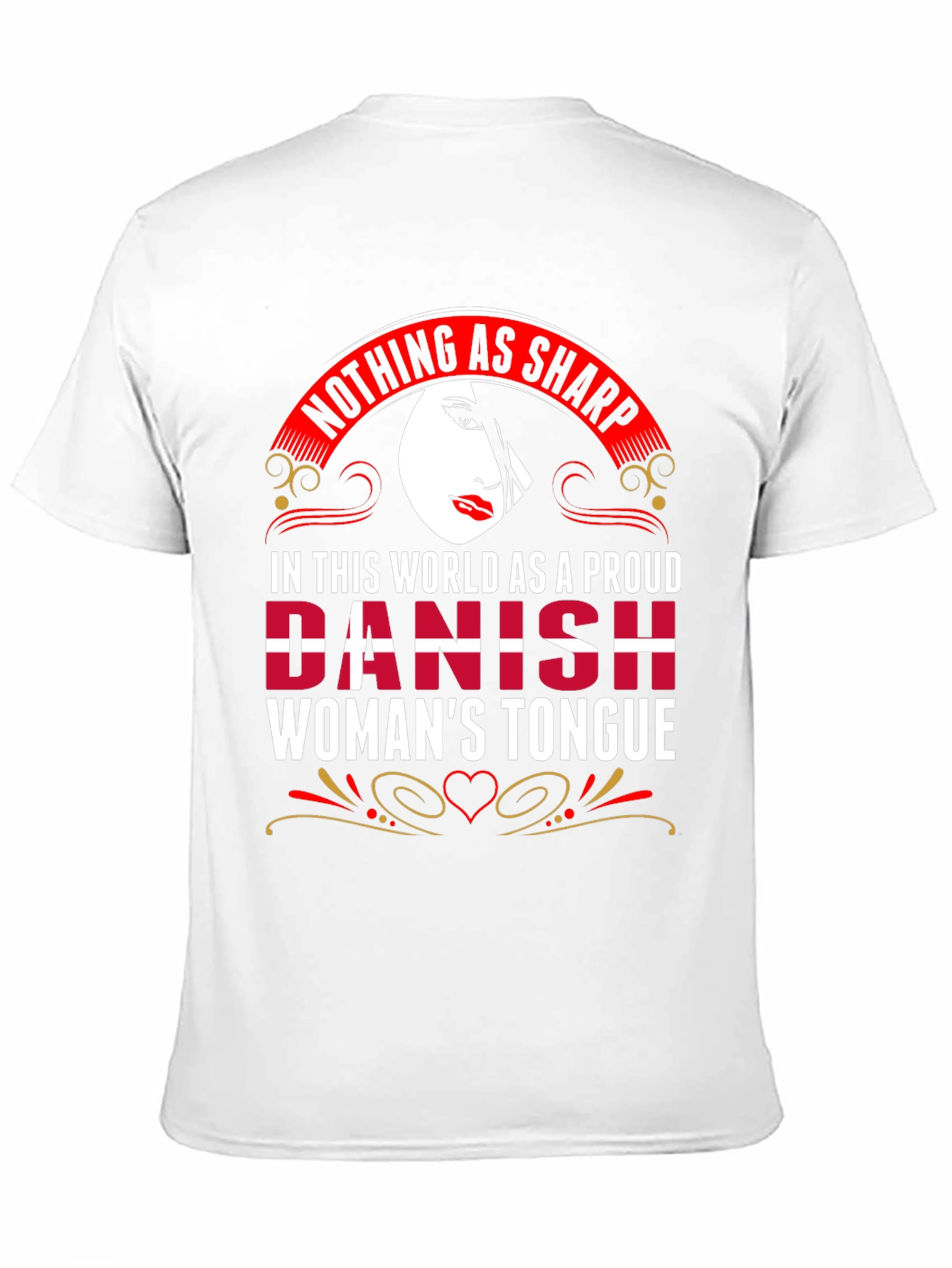 Proud Danish Womans Tongue Graphic Tee