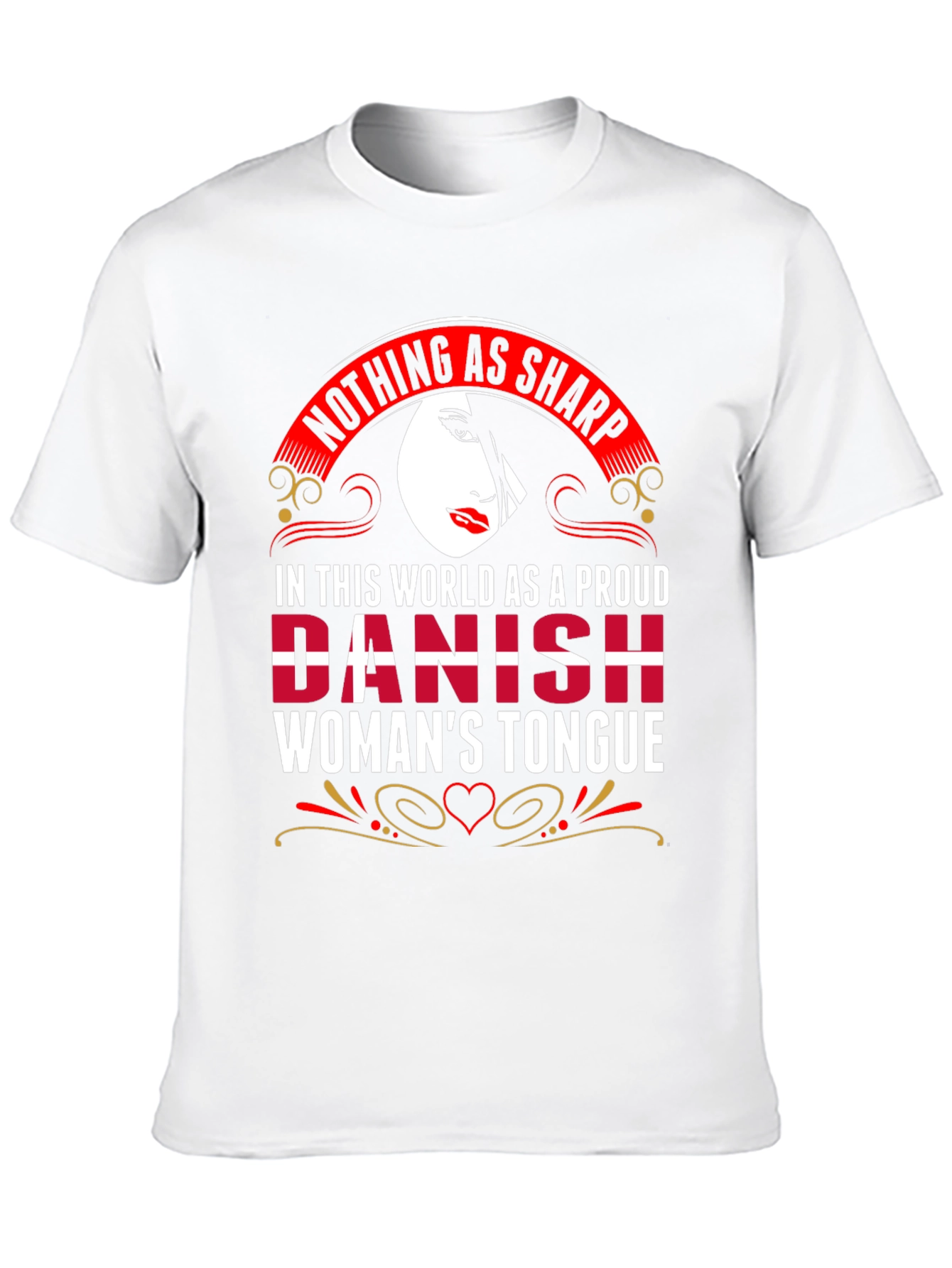 Proud Danish Womans Tongue Graphic Tee