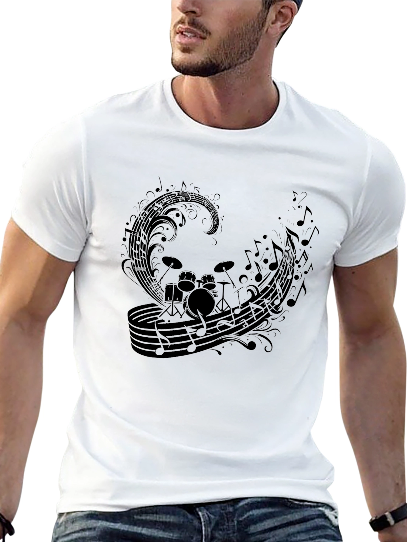 Musical Drum Set Graphic Tee