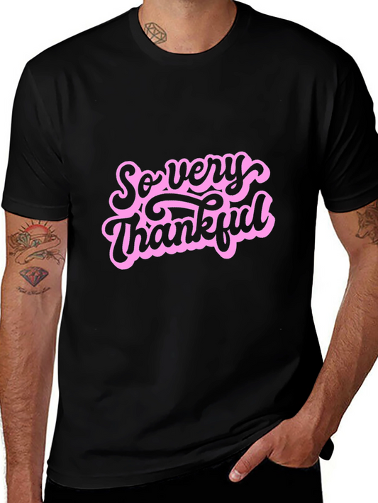 So Very Thankful Graphic Tee - Black