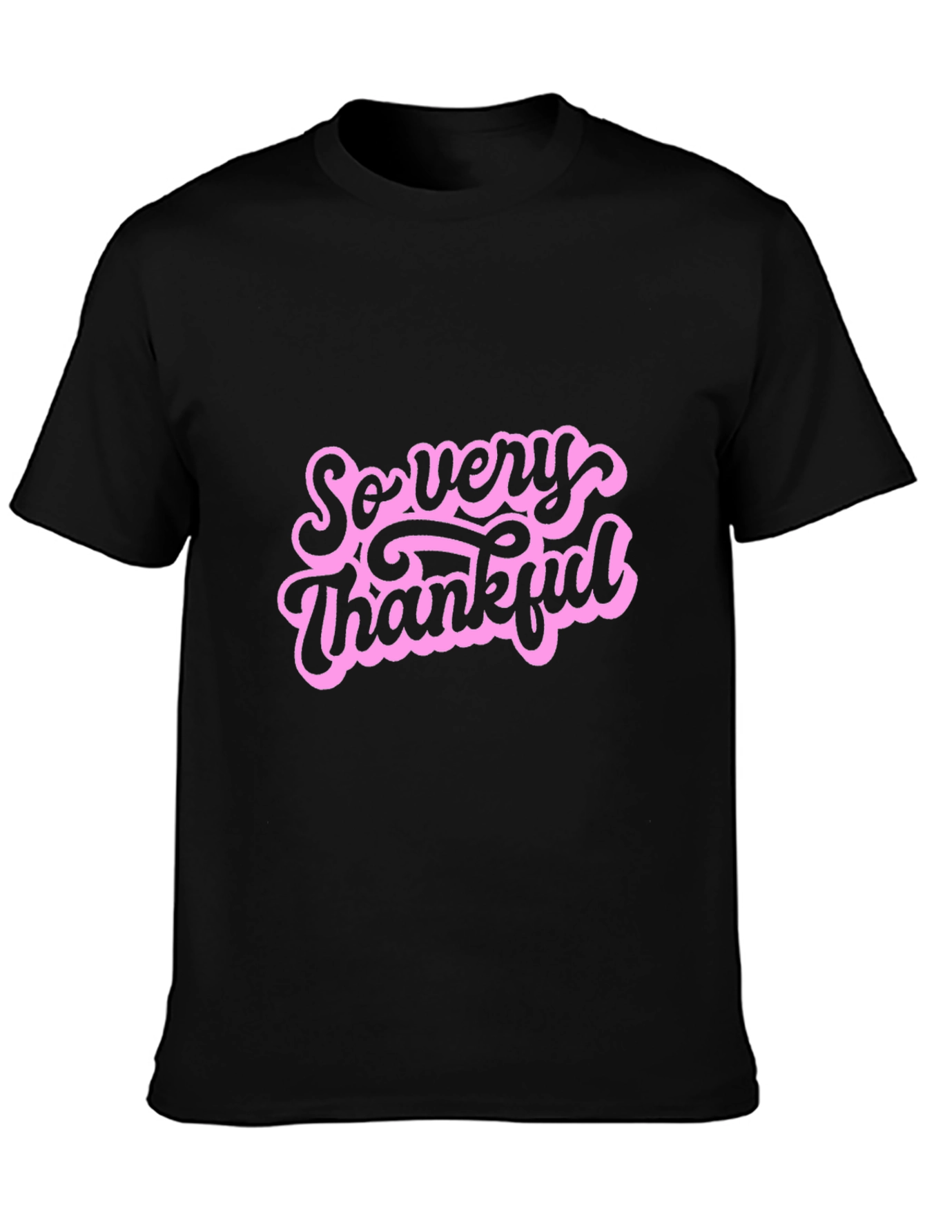 So Very Thankful Graphic Tee - Black