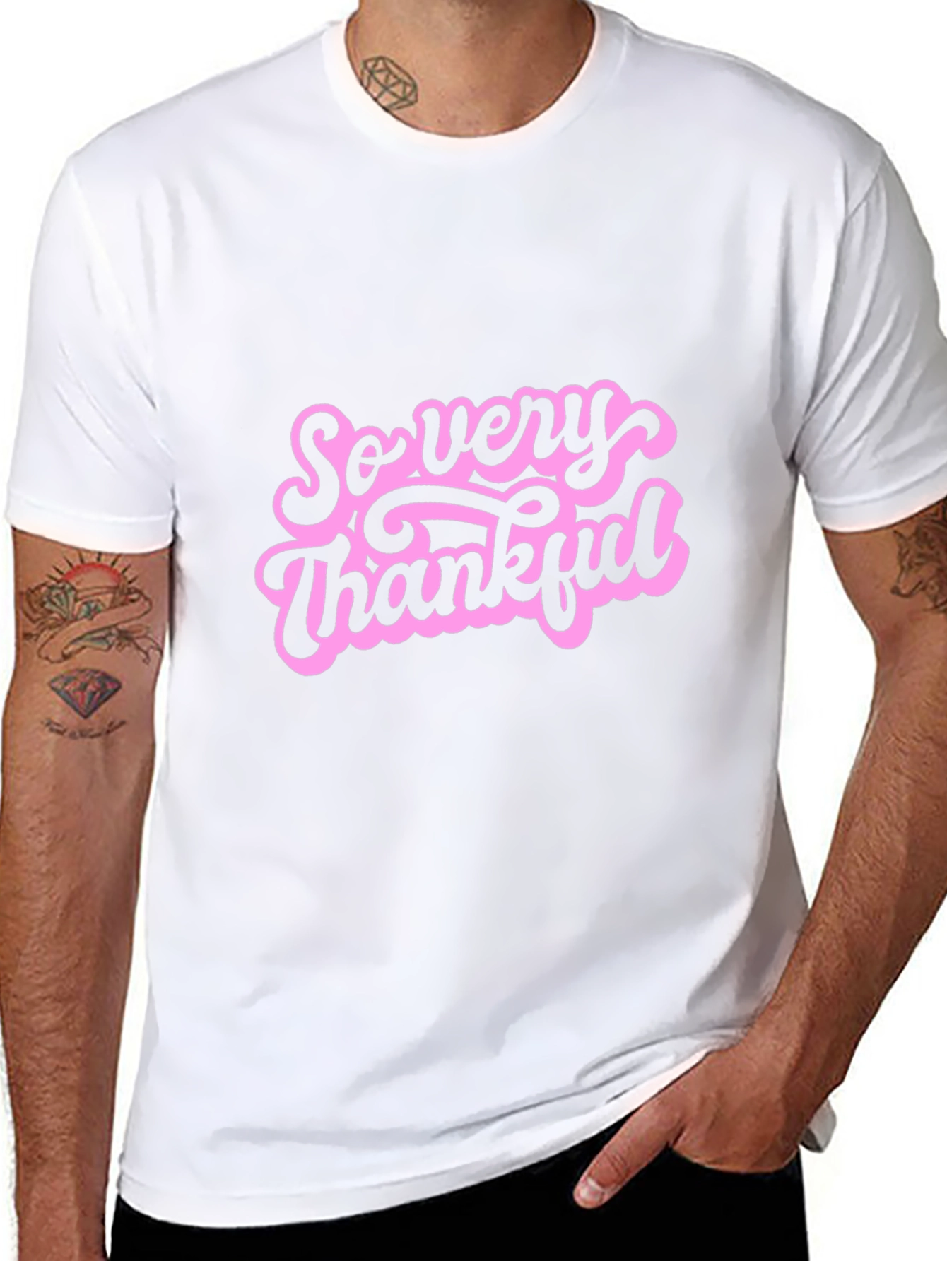 So Very Thankful Graphic Tee - Black