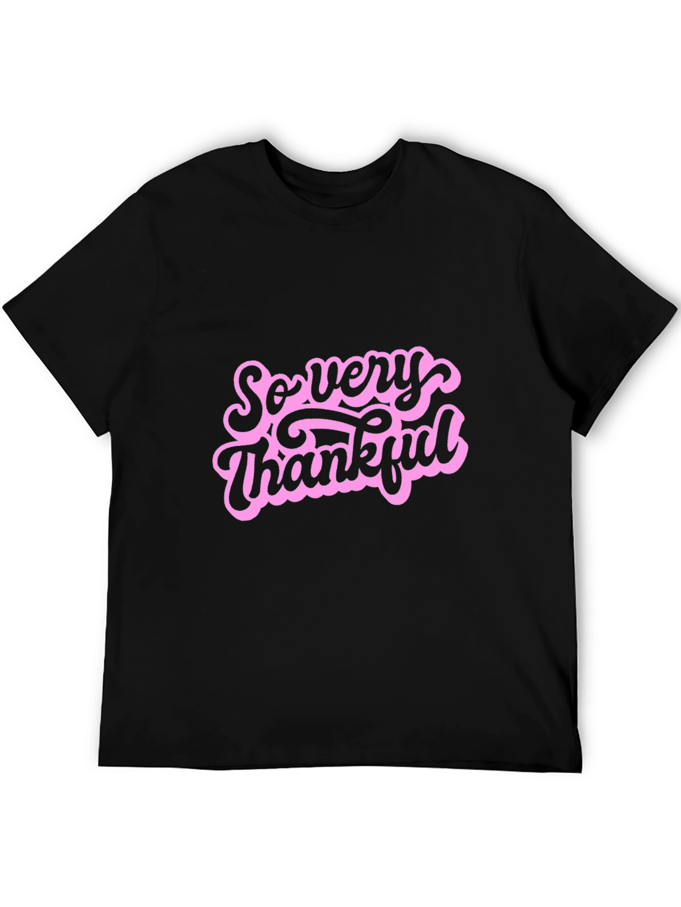 So Very Thankful Graphic Tee - Black