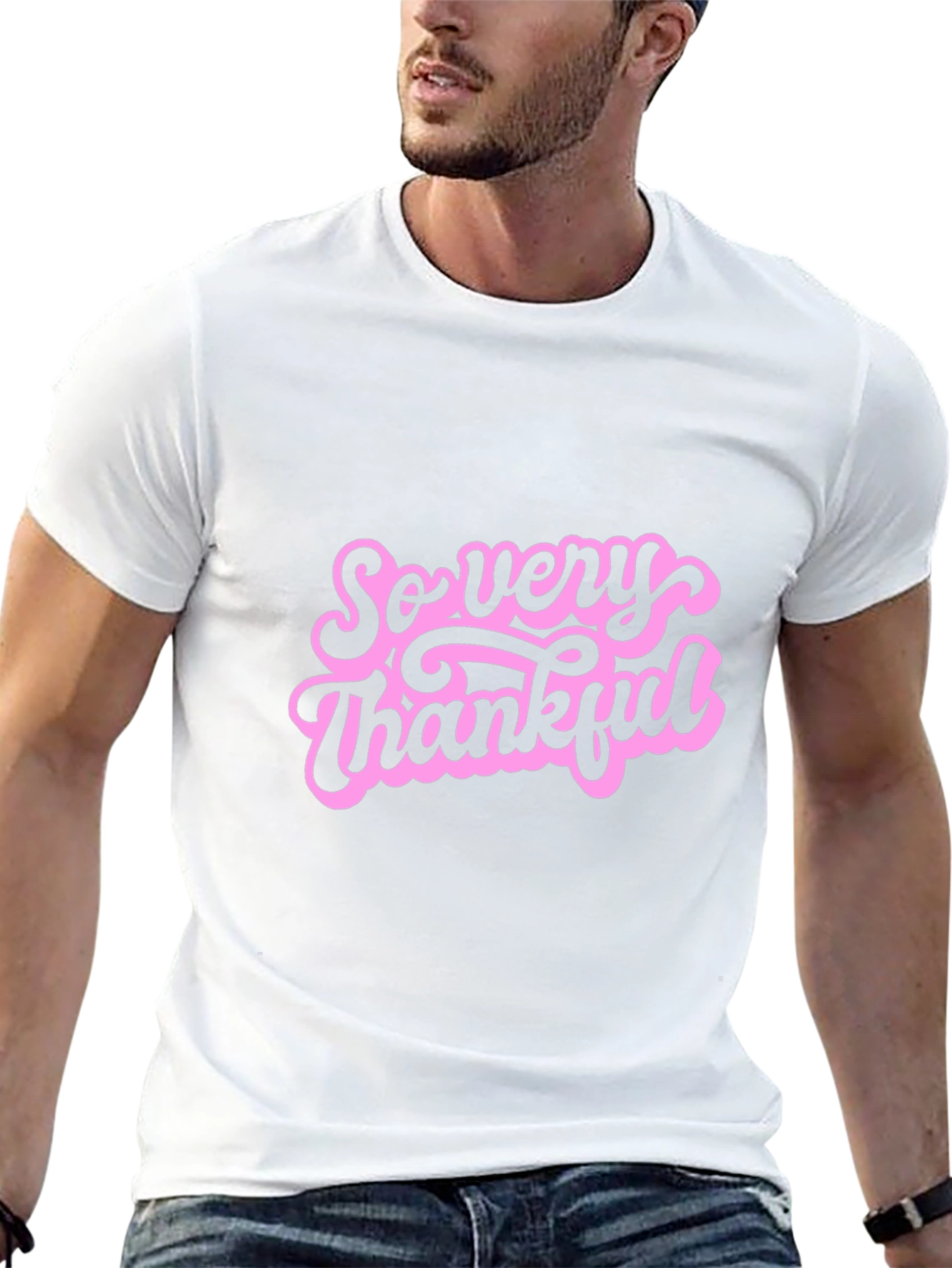 So Very Thankful Graphic Tee - Black