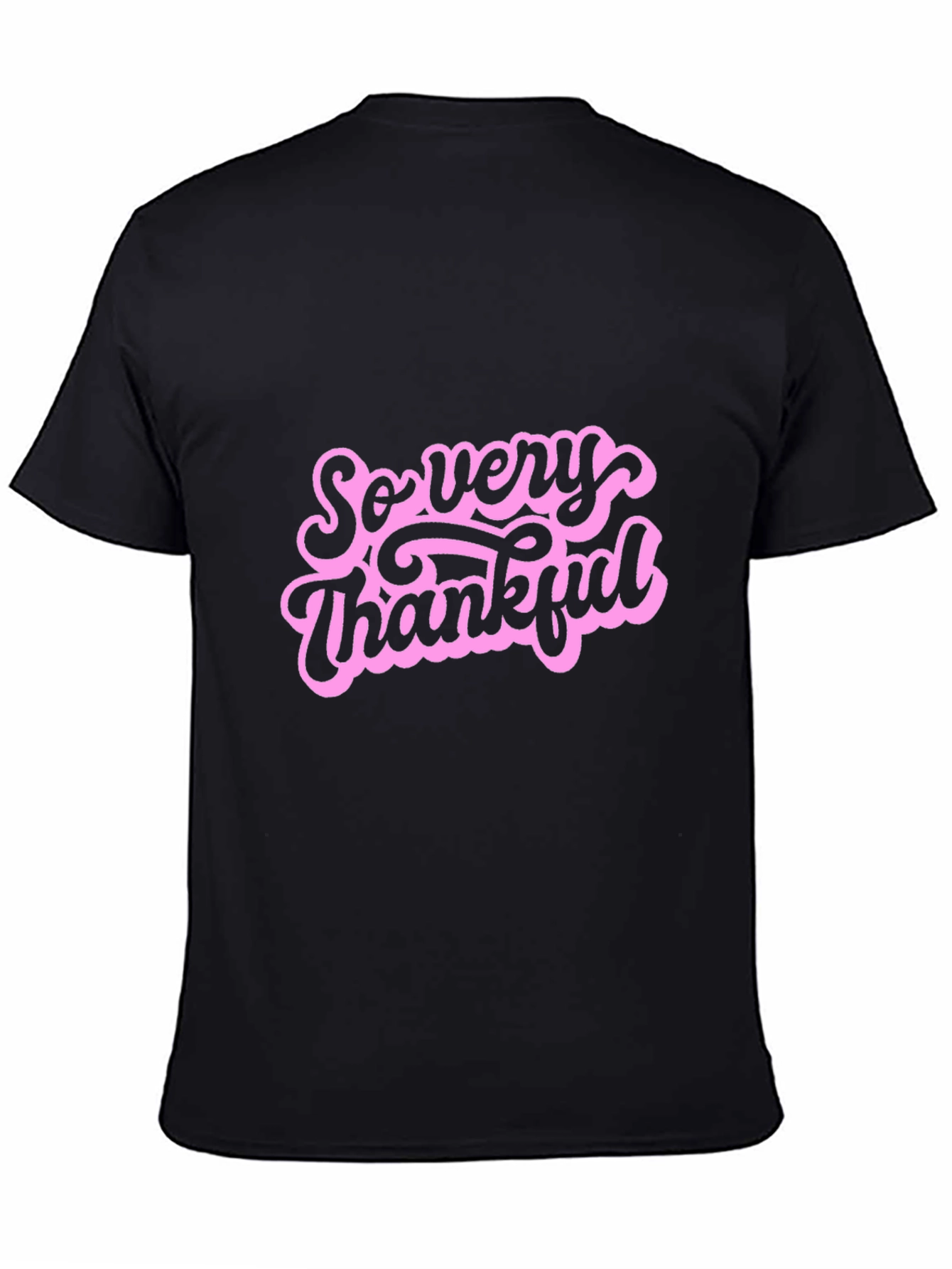 So Very Thankful Graphic Tee - Black