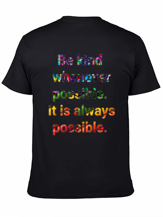 Be Kind T-Shirt - Colorful Inspirational Graphic Tee