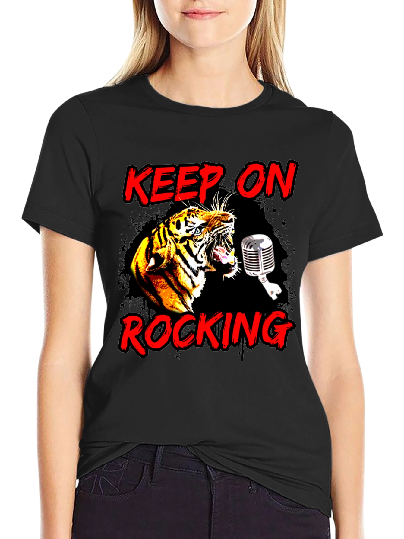 Keep On Rocking Tiger Graphic Tee