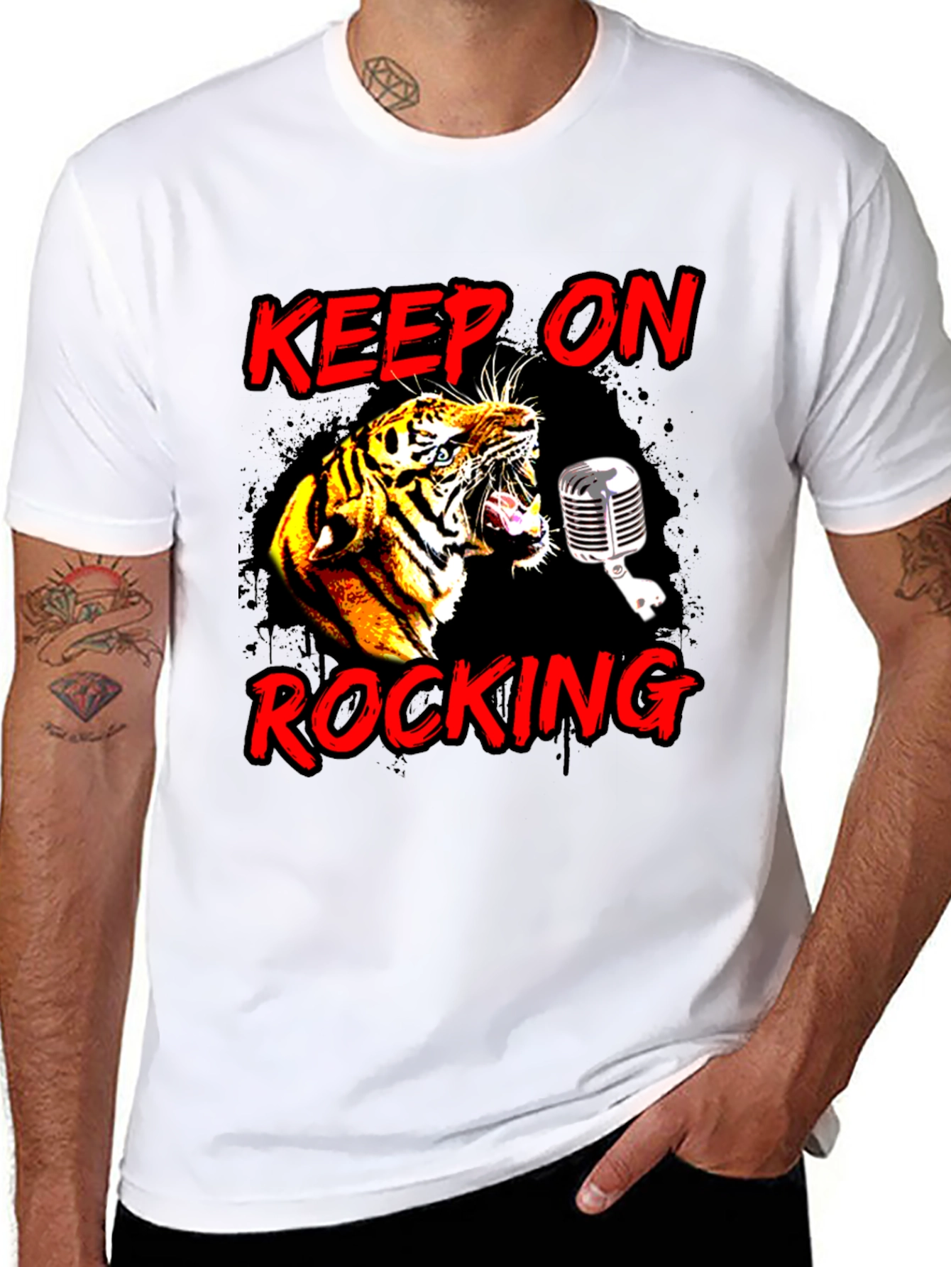 Keep On Rocking Tiger Graphic Tee