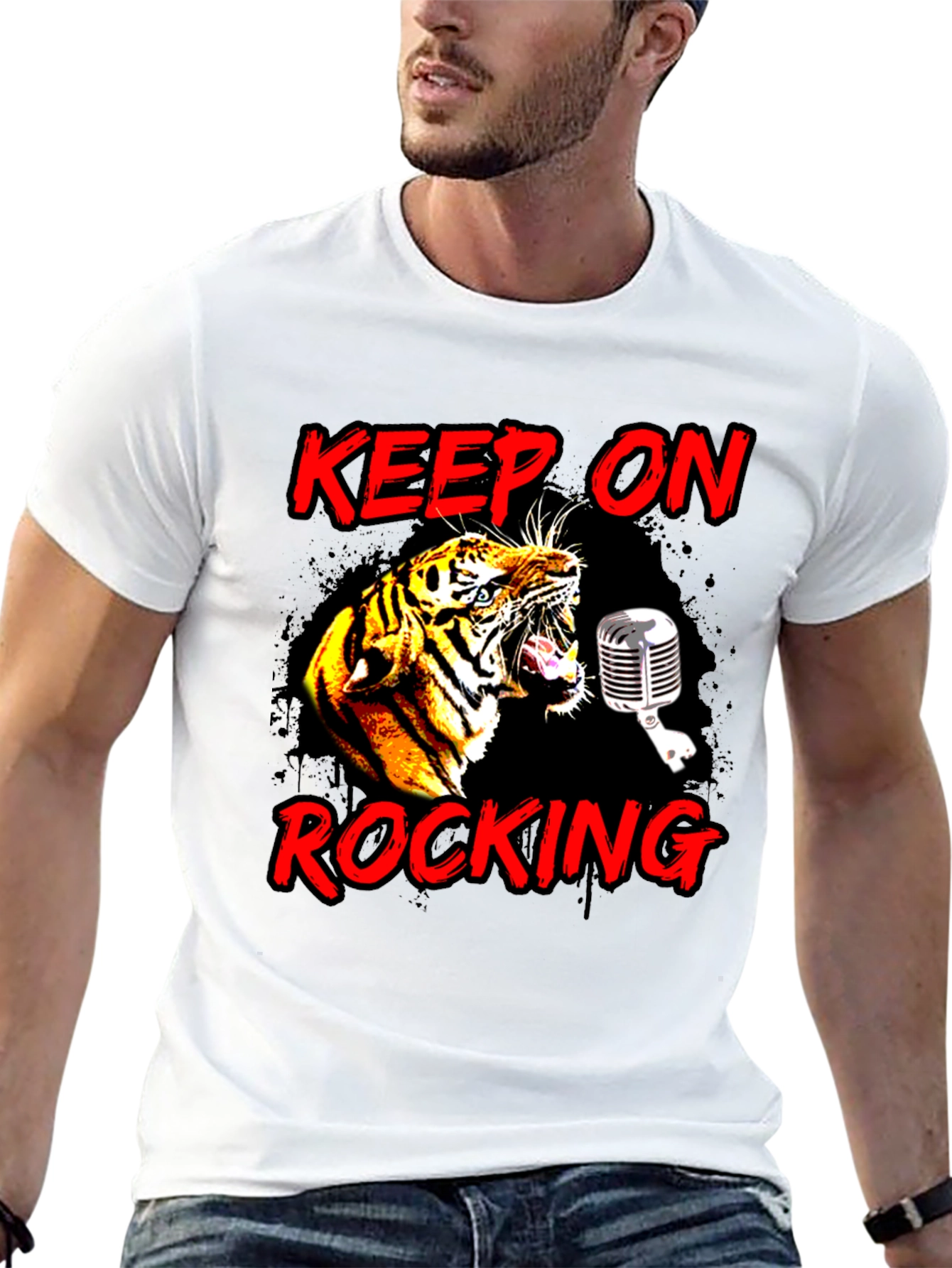 Keep On Rocking Tiger Graphic Tee