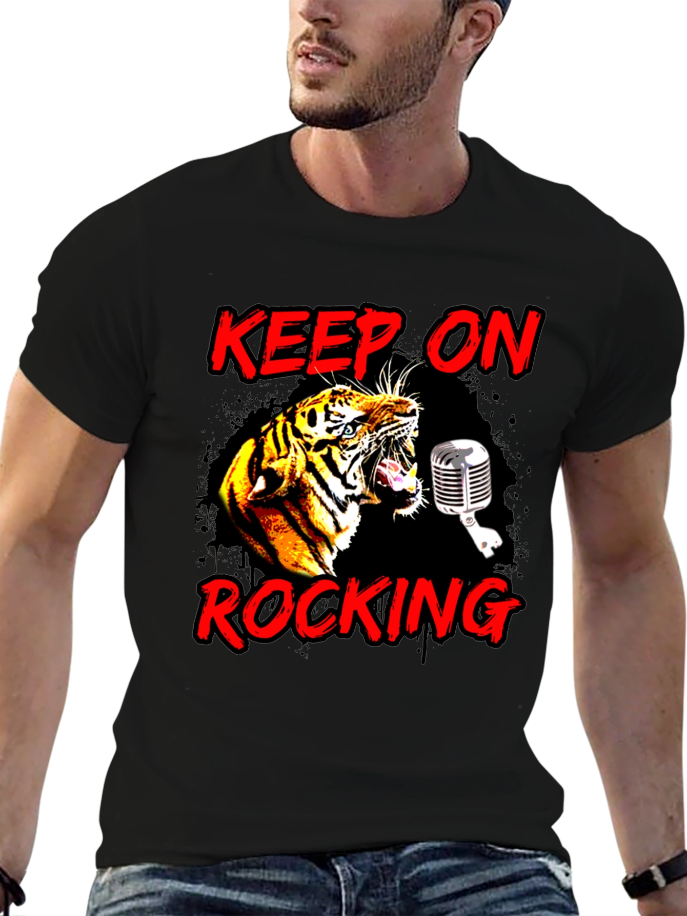 Keep On Rocking Tiger Graphic Tee