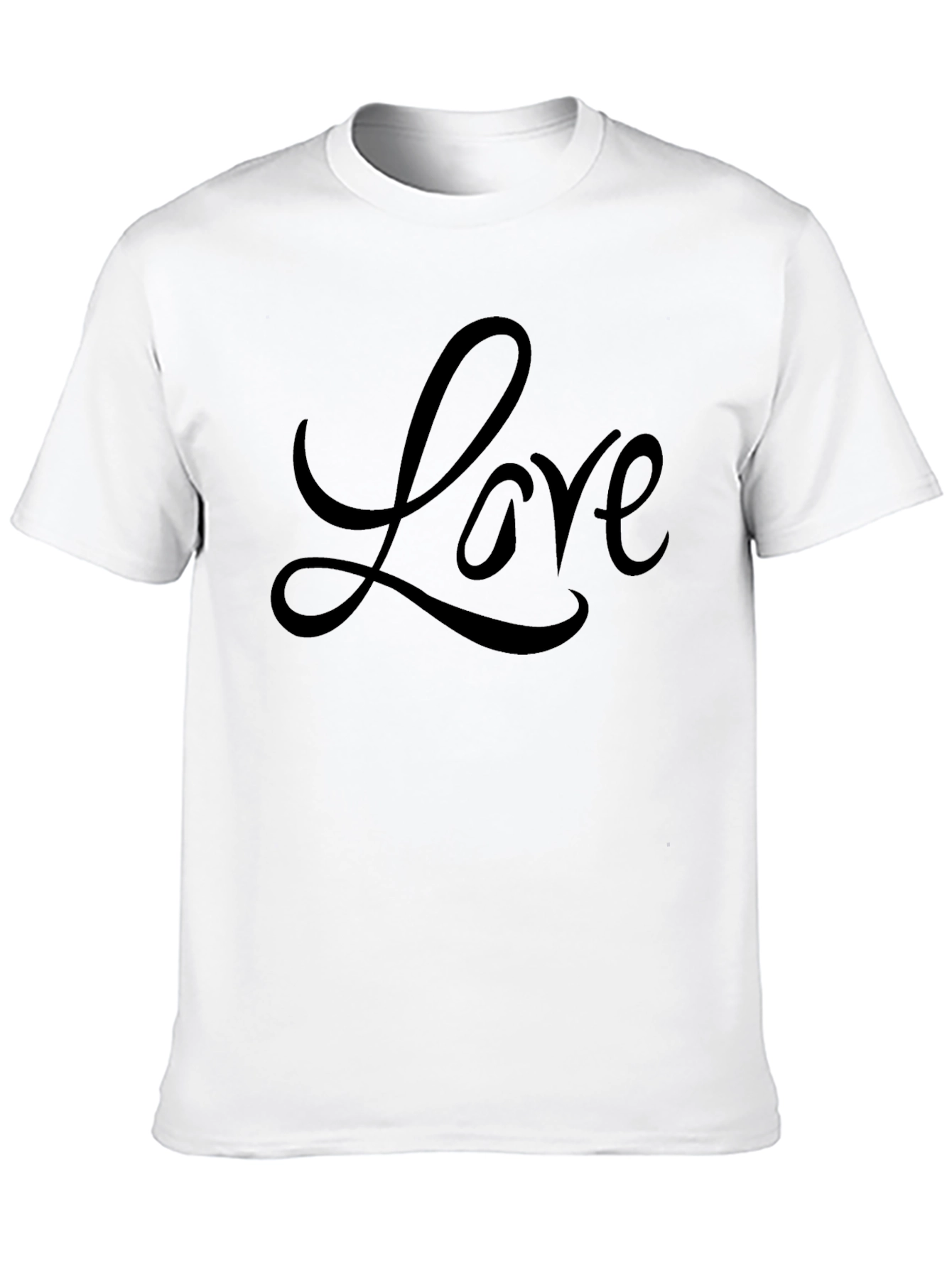 Love Script Black T-Shirt - Stylish Casual Tee