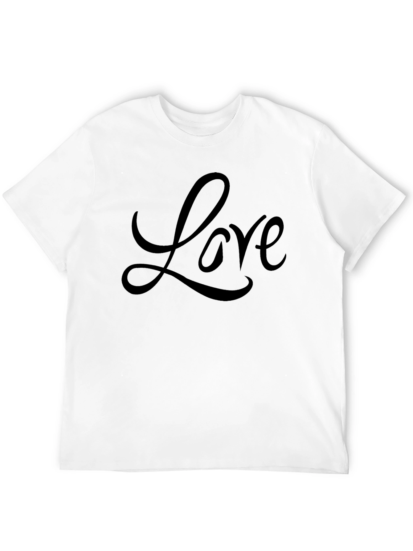 Love Script Black T-Shirt - Stylish Casual Tee