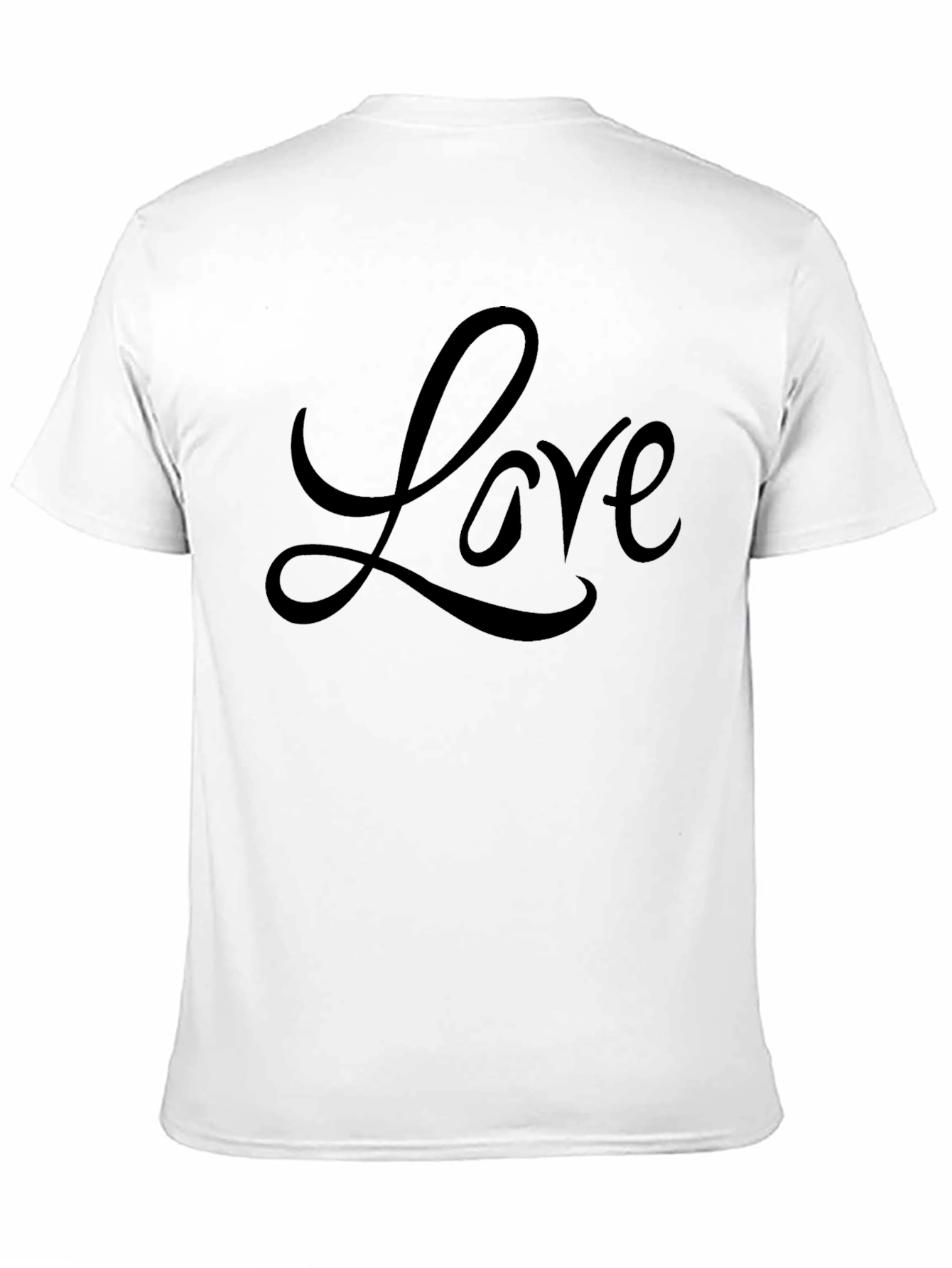 Love Script Black T-Shirt - Stylish Casual Tee