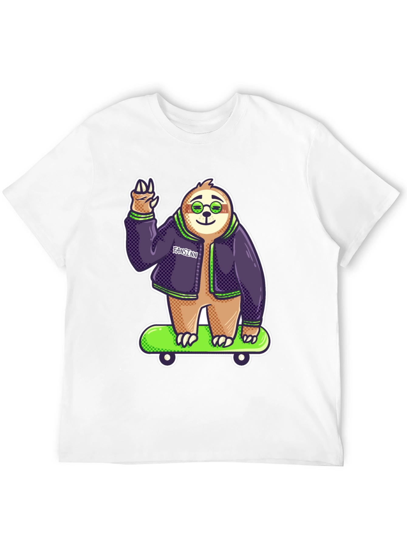 Cool Sloth Skateboard T-Shirt