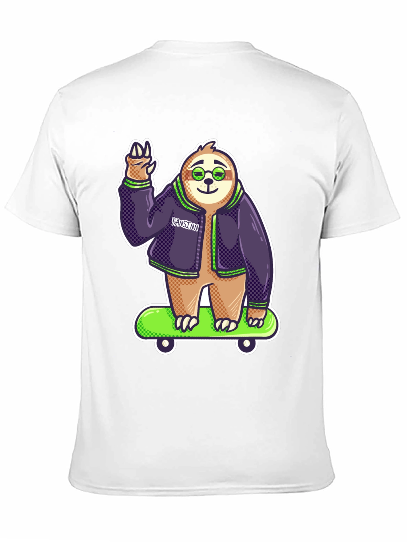 Cool Sloth Skateboard T-Shirt