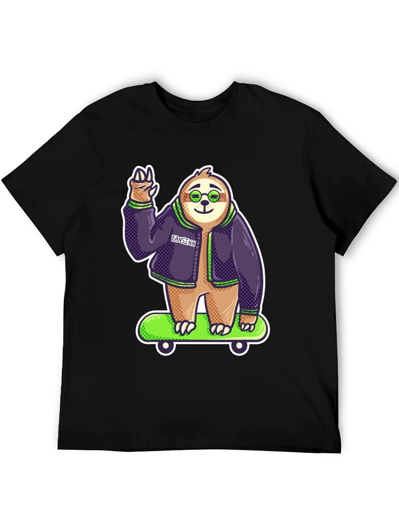 Cool Sloth Skateboard T-Shirt