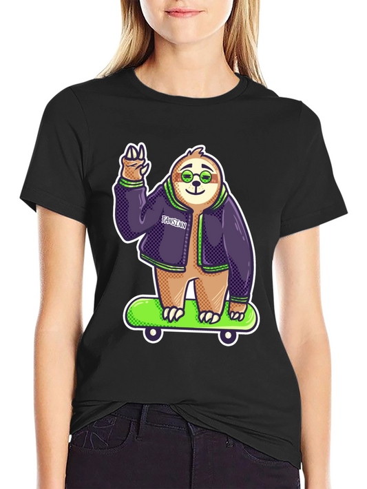 Cool Sloth Skateboard T-Shirt