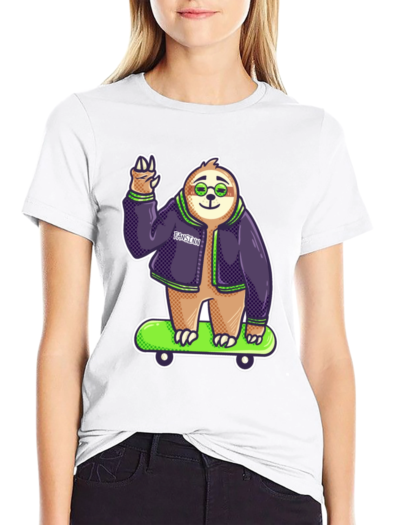 Cool Sloth Skateboard T-Shirt
